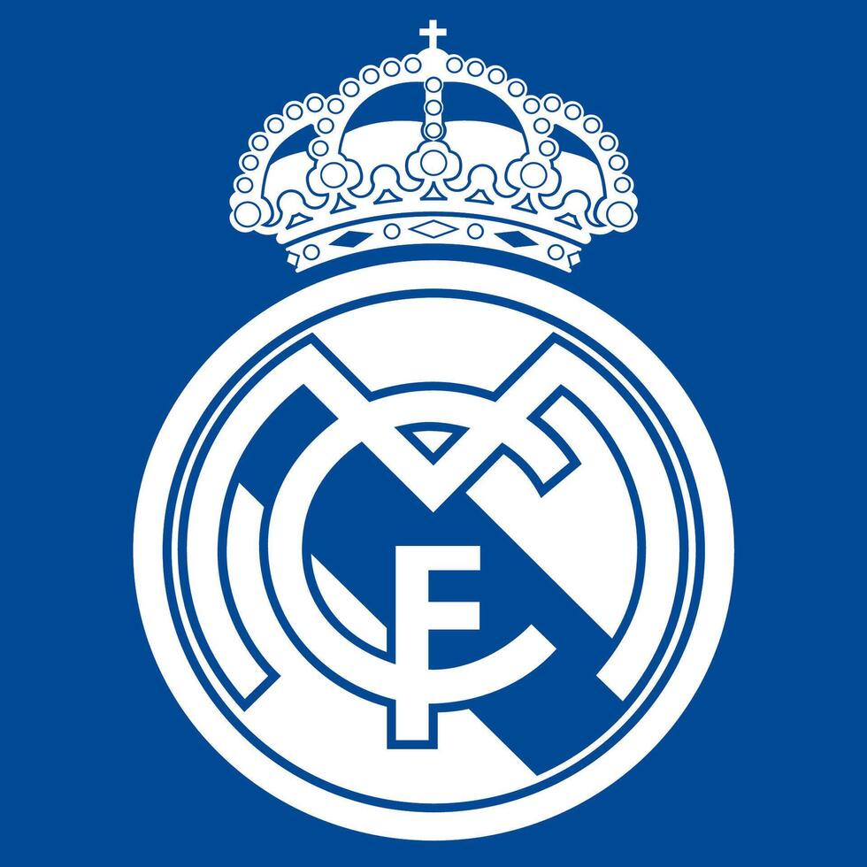 980x980 Real Madrid Logo Symbol Blue and White Spanish Football Illustration of European Countries Football Teams