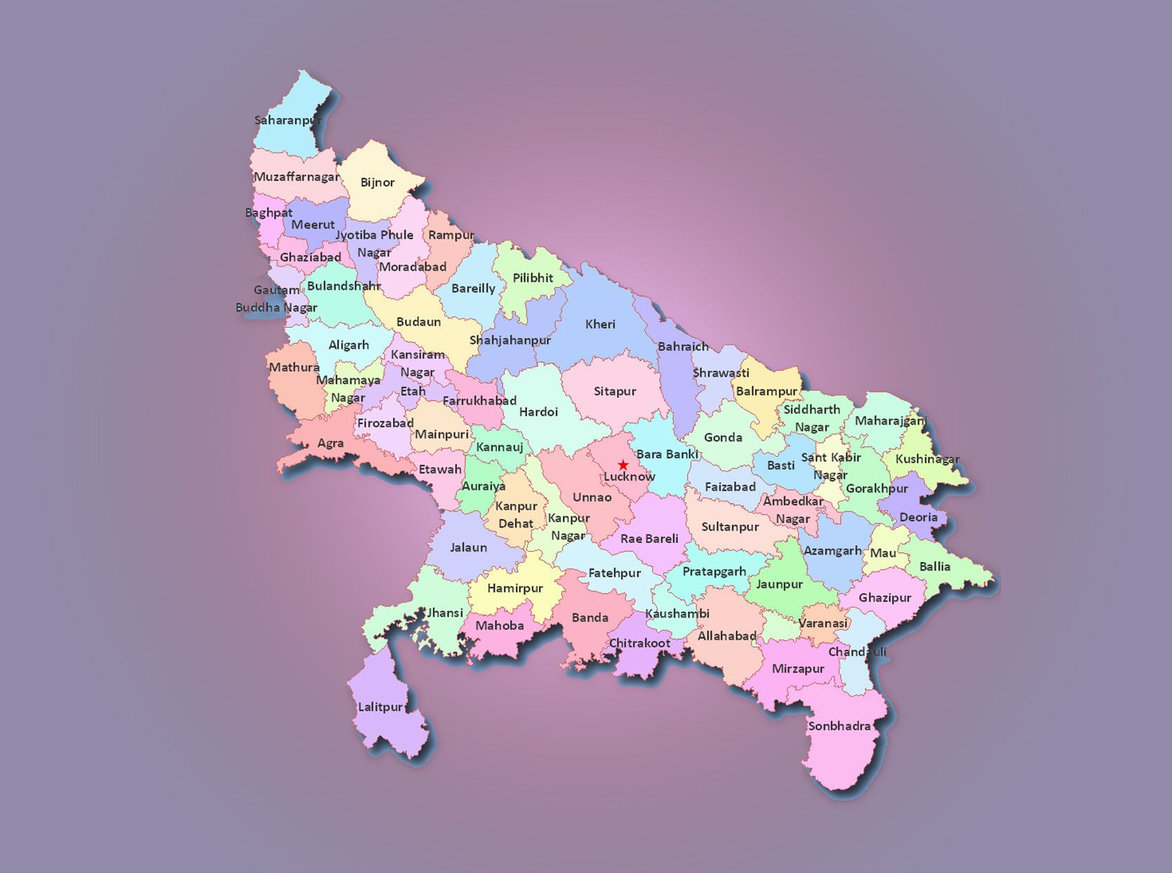 1670x1244 Uttar Pradesh Map Wallpaper