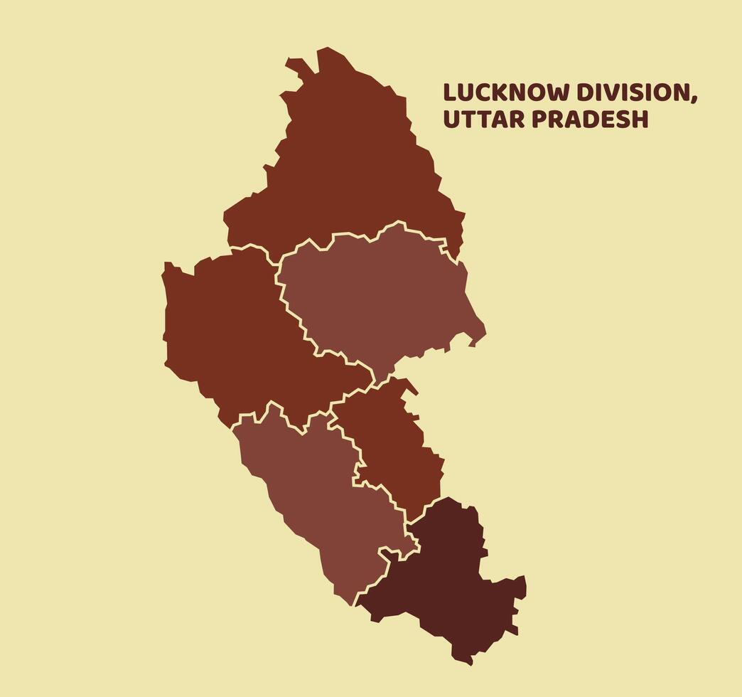 1044x980 Lucknow Division map of Uttar Pradesh State India
