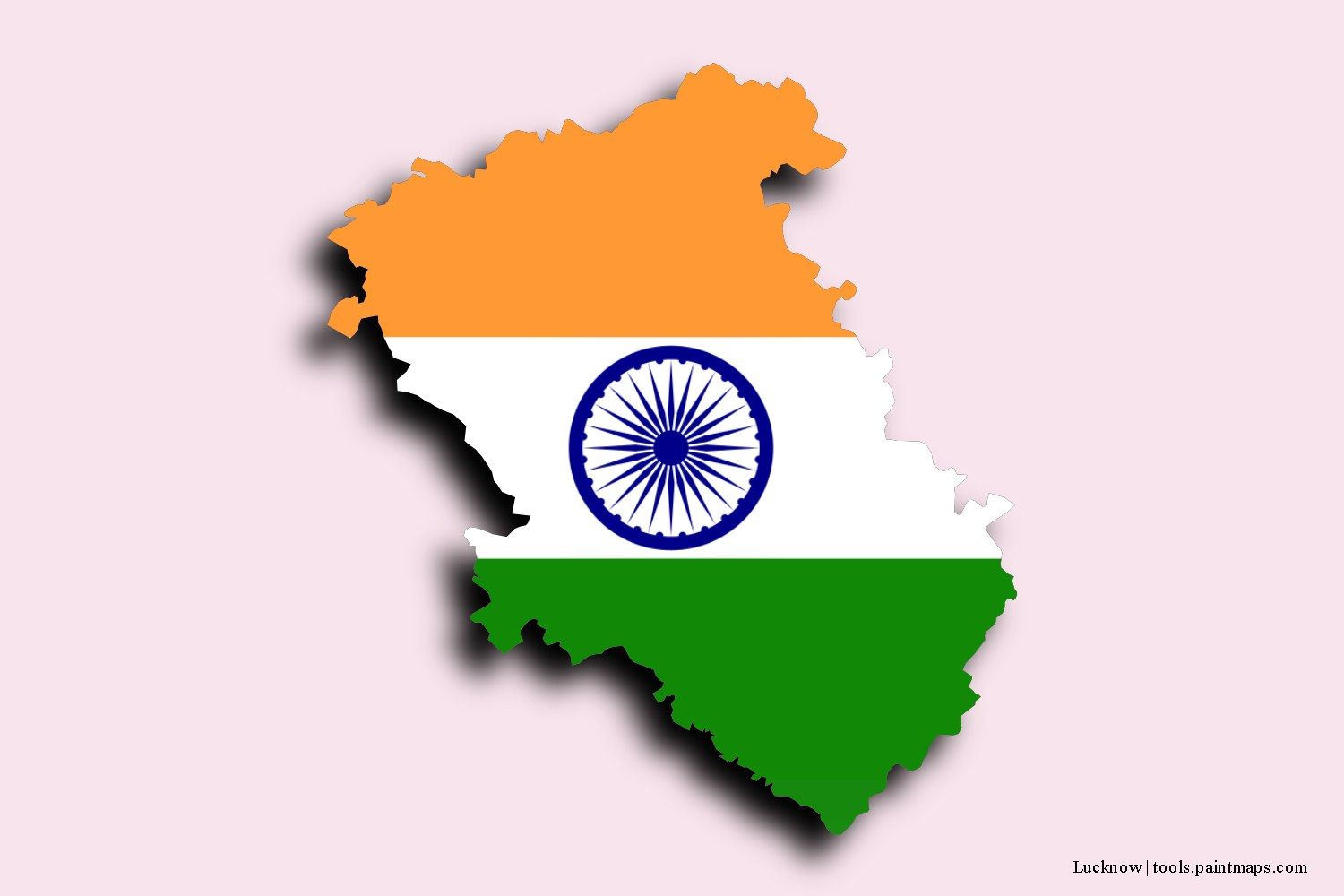1500x1000 Sample maps of Lucknow generated with map cropping (masking) tool