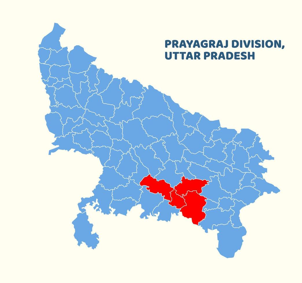 1044x980 Meerut Division Highlighted in Uttar Pradesh State Map of India