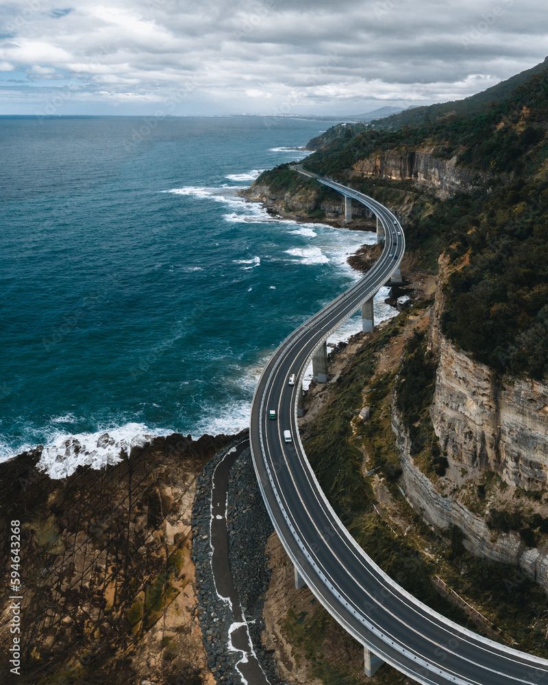 800x1000 Aerial View of Sea Cliff Bridge, Wollongong, Illawarra, New South Wales