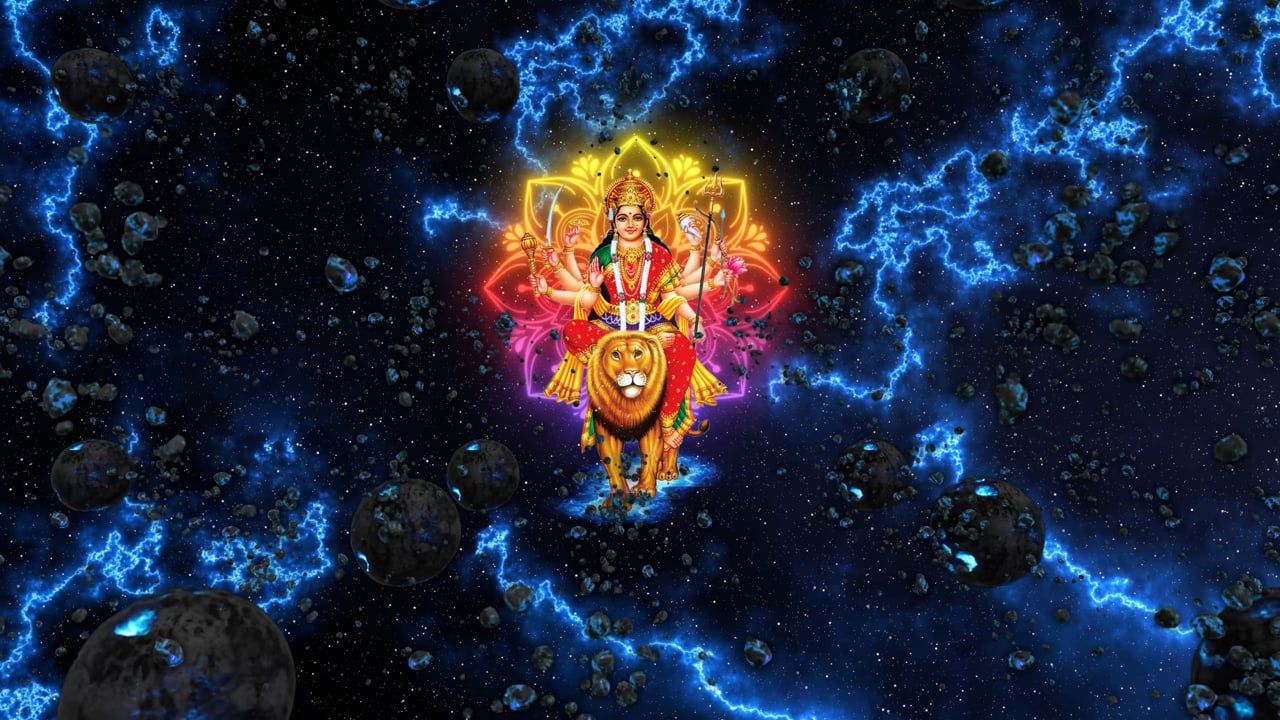 1280x720 Goddessdurga, Divinemother, Navratriblessings. Free Stock Video