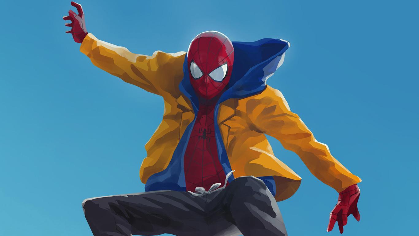 1366x768 Christmas Spider Man Wallpaper