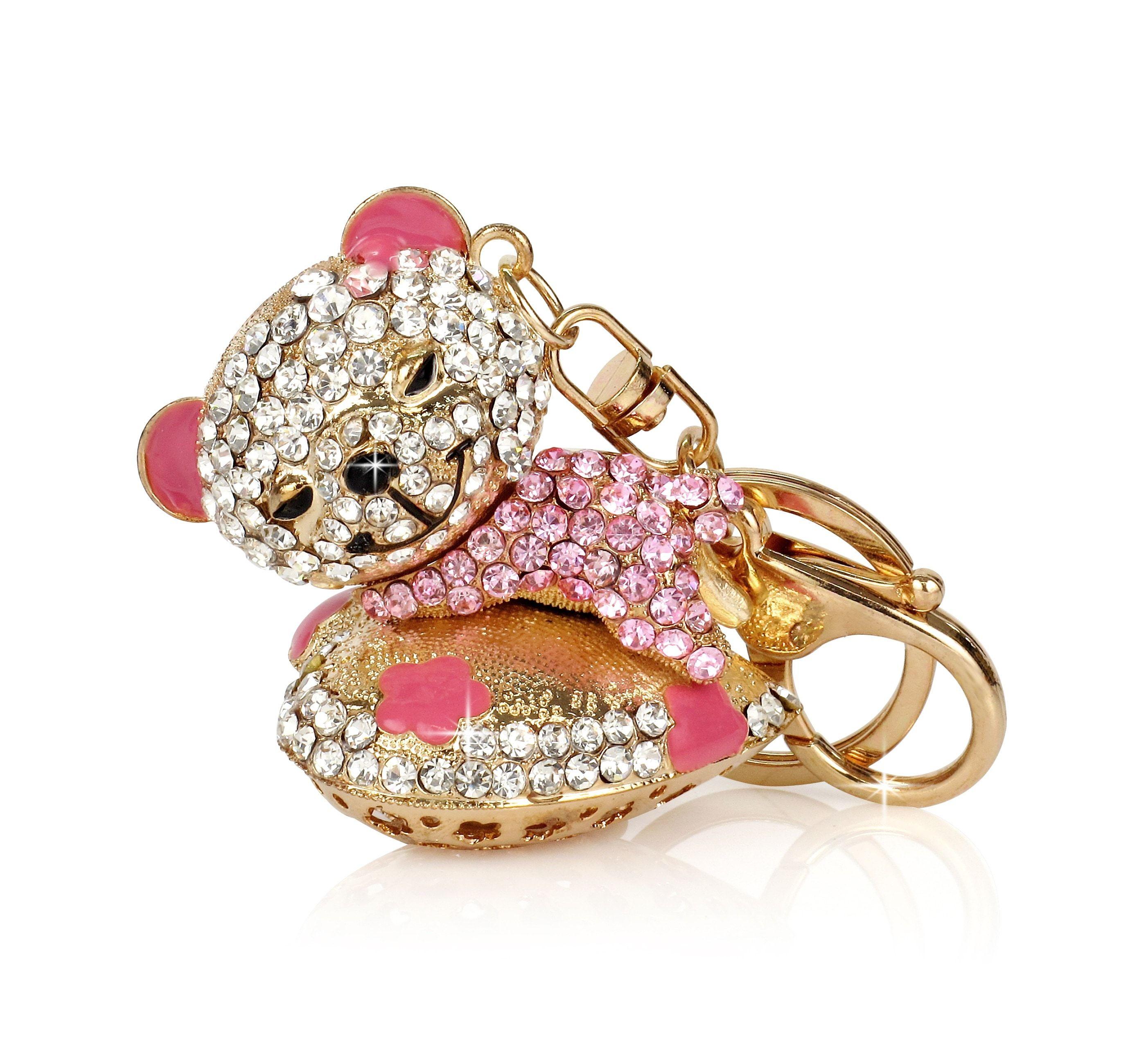 2800x2600 diamond and gold bear keychain free image