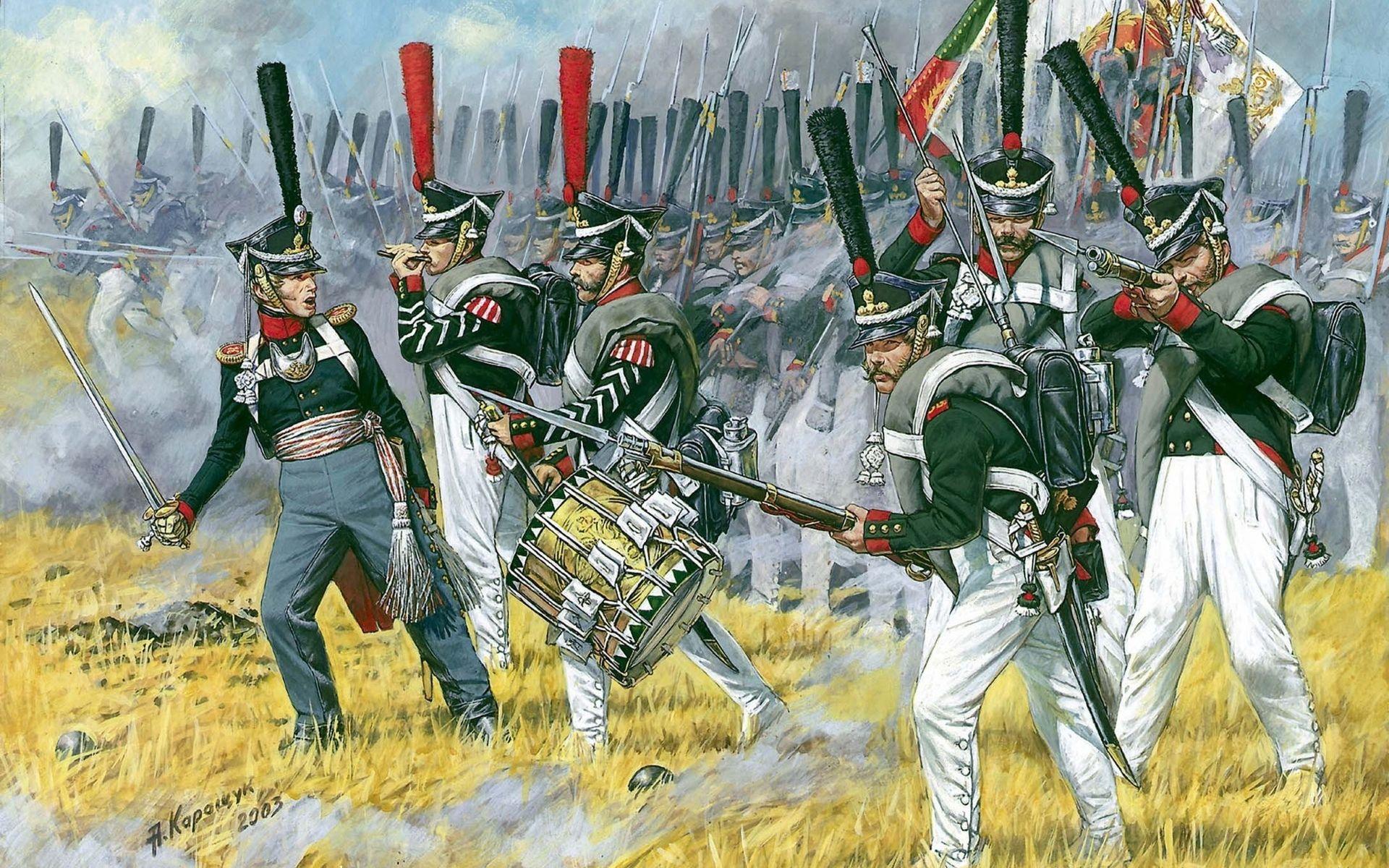 1920x1200 Russian heavy infantry battle weapons swords guns army military art painting men males wallpaperx1200
