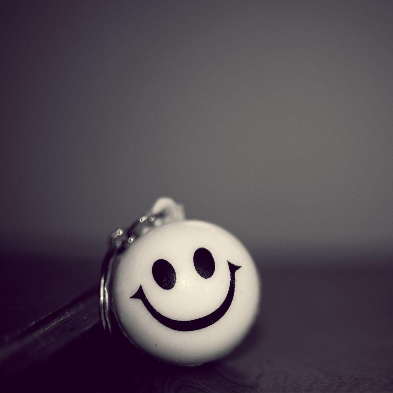 1280x1280 Download wallpaper 1280x1280 smiley, smile, bw, keychain ipad, ipad ipad mini for parallax HD background