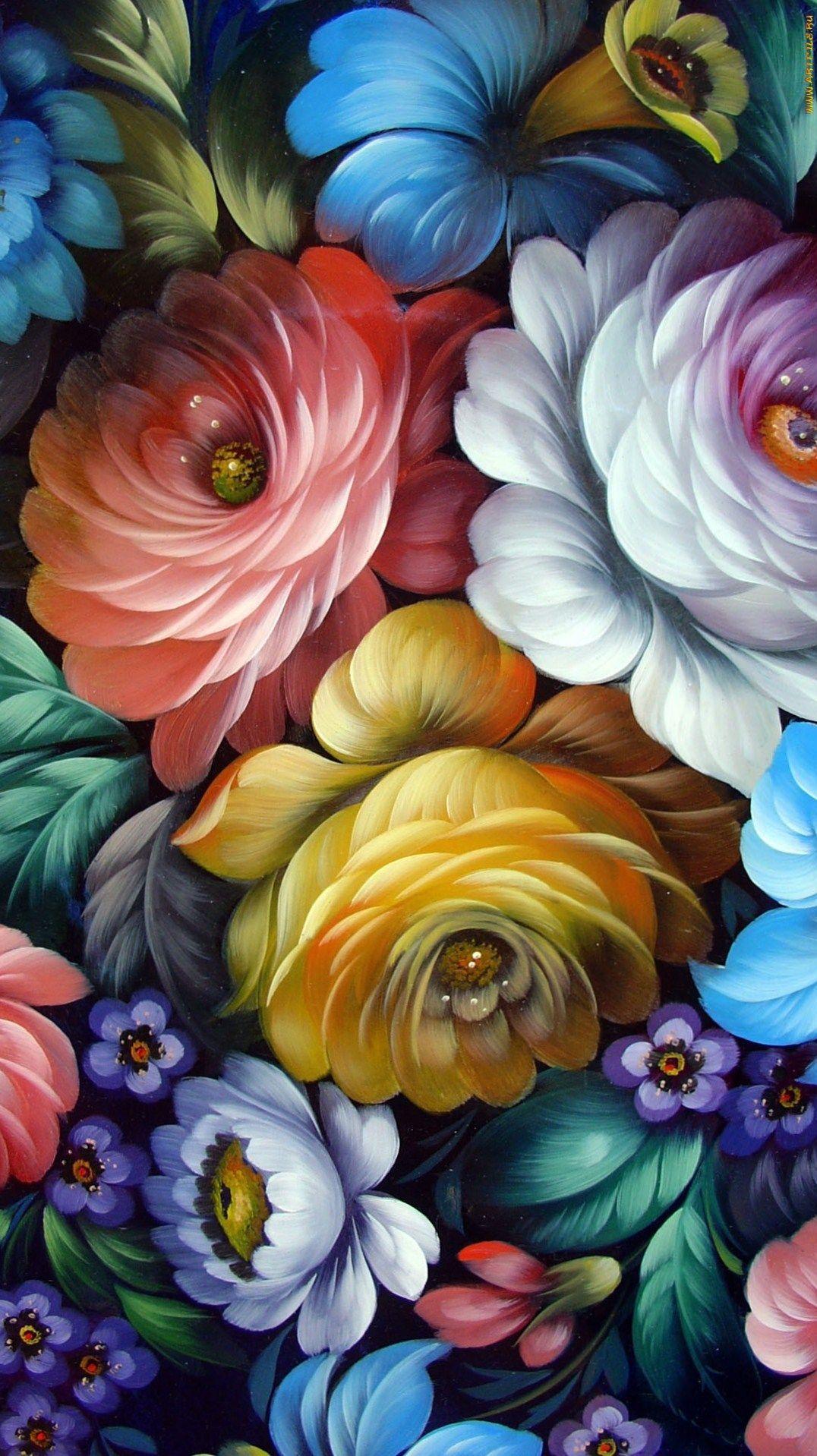 1076x1918 Russian Patterns. Flower painting, Flower art, Floral art