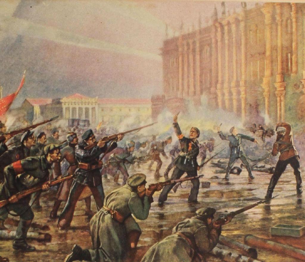 1024x880 Storming the Winter Palace. War art, Soviet history, Revolution art