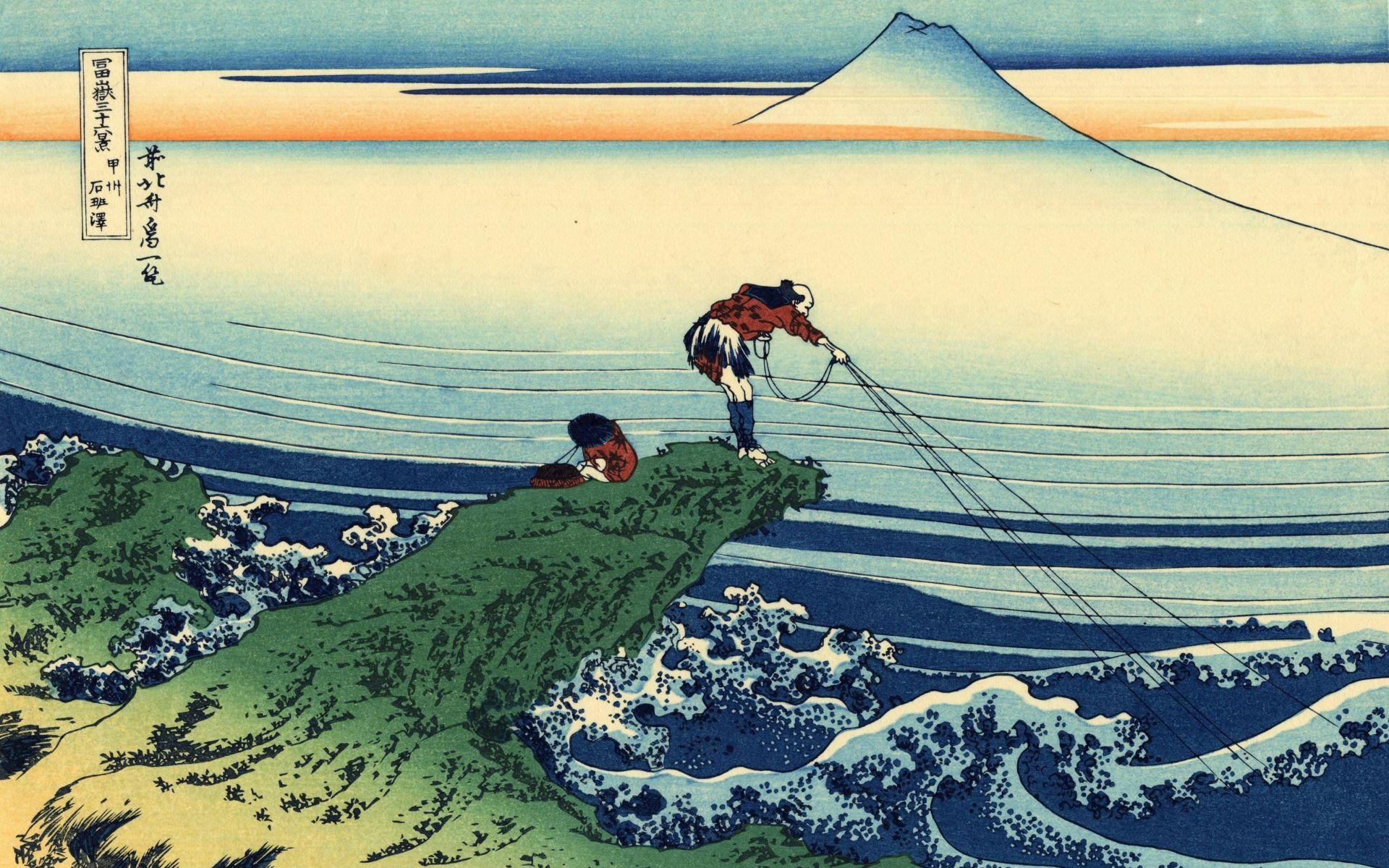 1920x1200 katsushika hokusai thirtysix views of mount fuji wallpaper