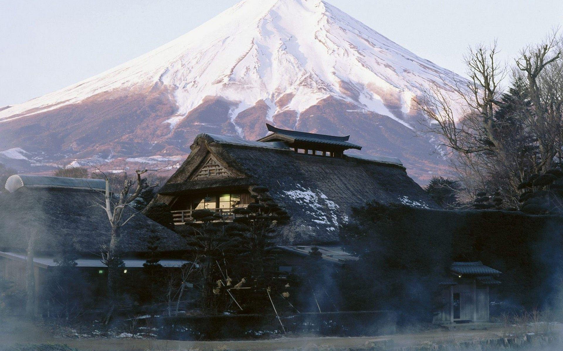 1920x1200 Houses: Onsen Japanese Hot Spring Japan House Hotel Mountain Full HD