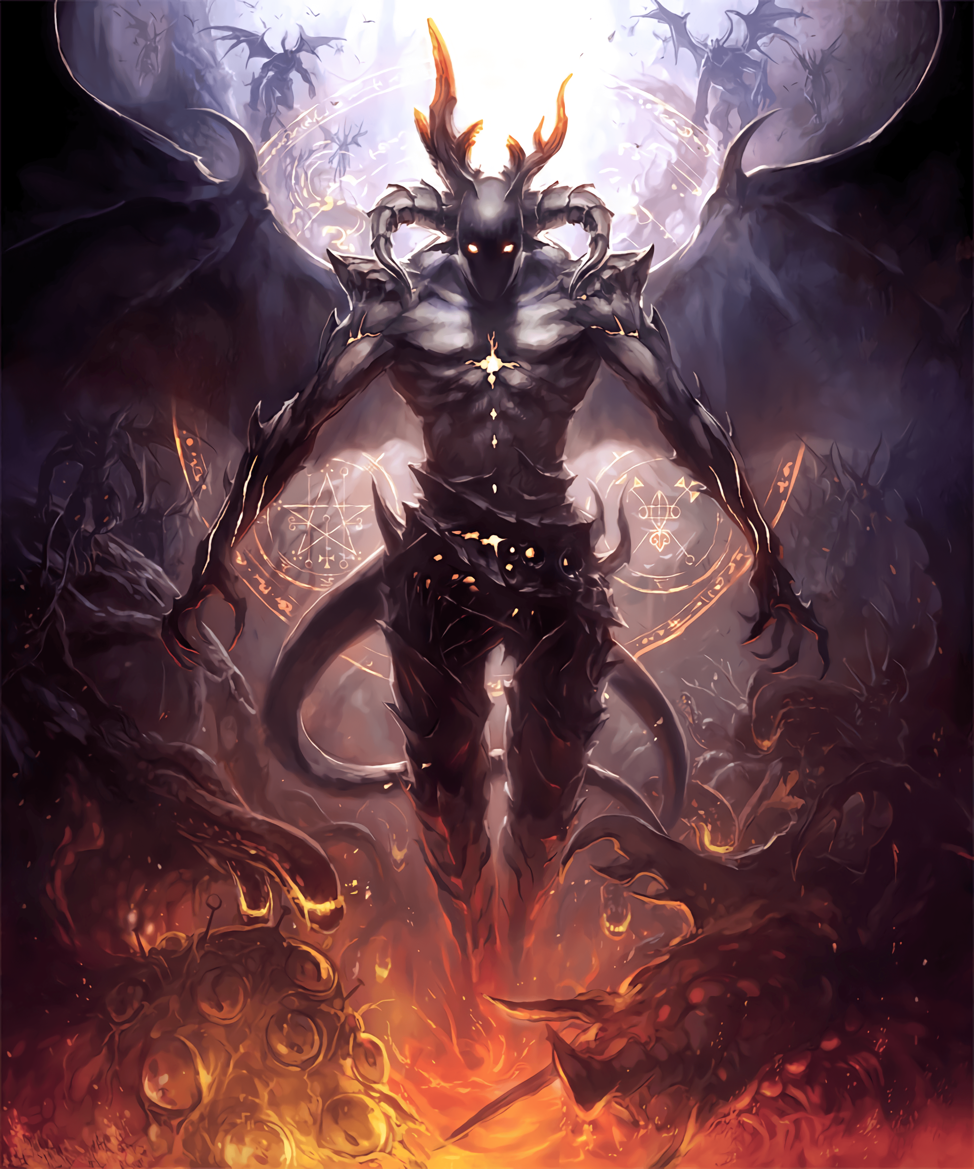 3412x4096 shadowverse, #anime, #satan, #shingeki No Bahamut, Of Darkness Shadowverse Wallpaper & Background Download