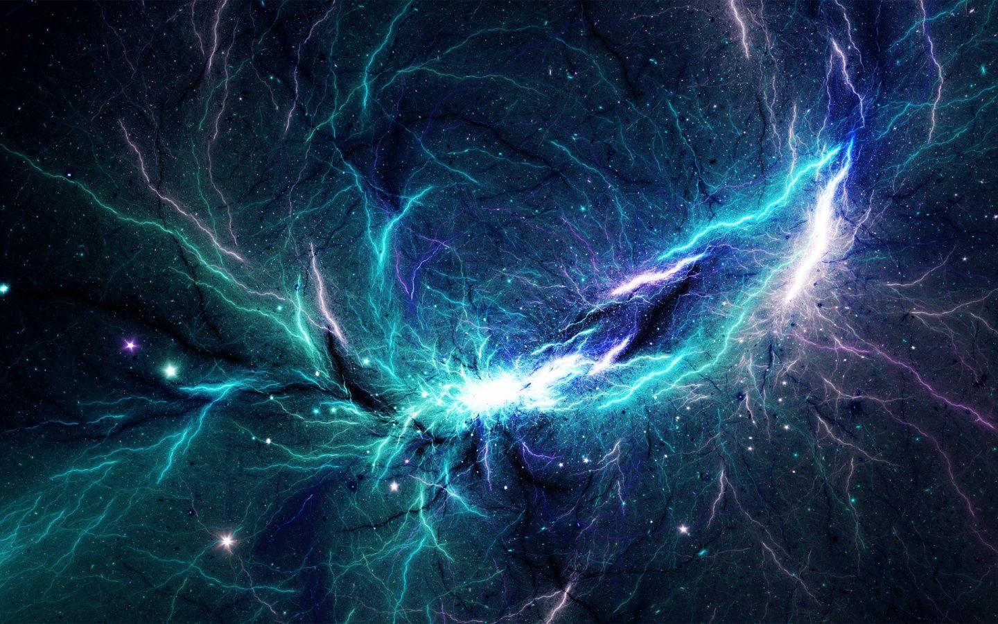 1440x900 Nebula Digital Art Digital Lighting Cyan Wallpaper:1440x900