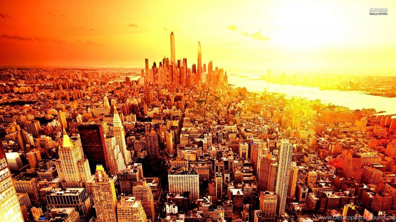 1366x768 New York City Autumn Background Wallpaper Desktop Background