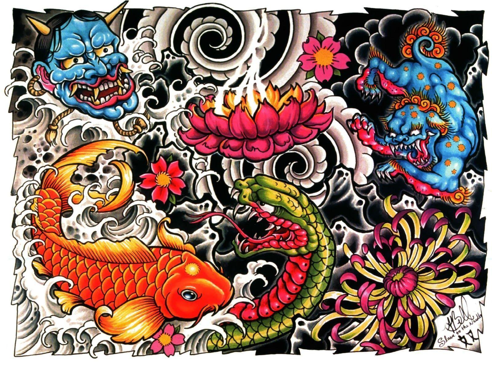 koi tattoo wallpaper