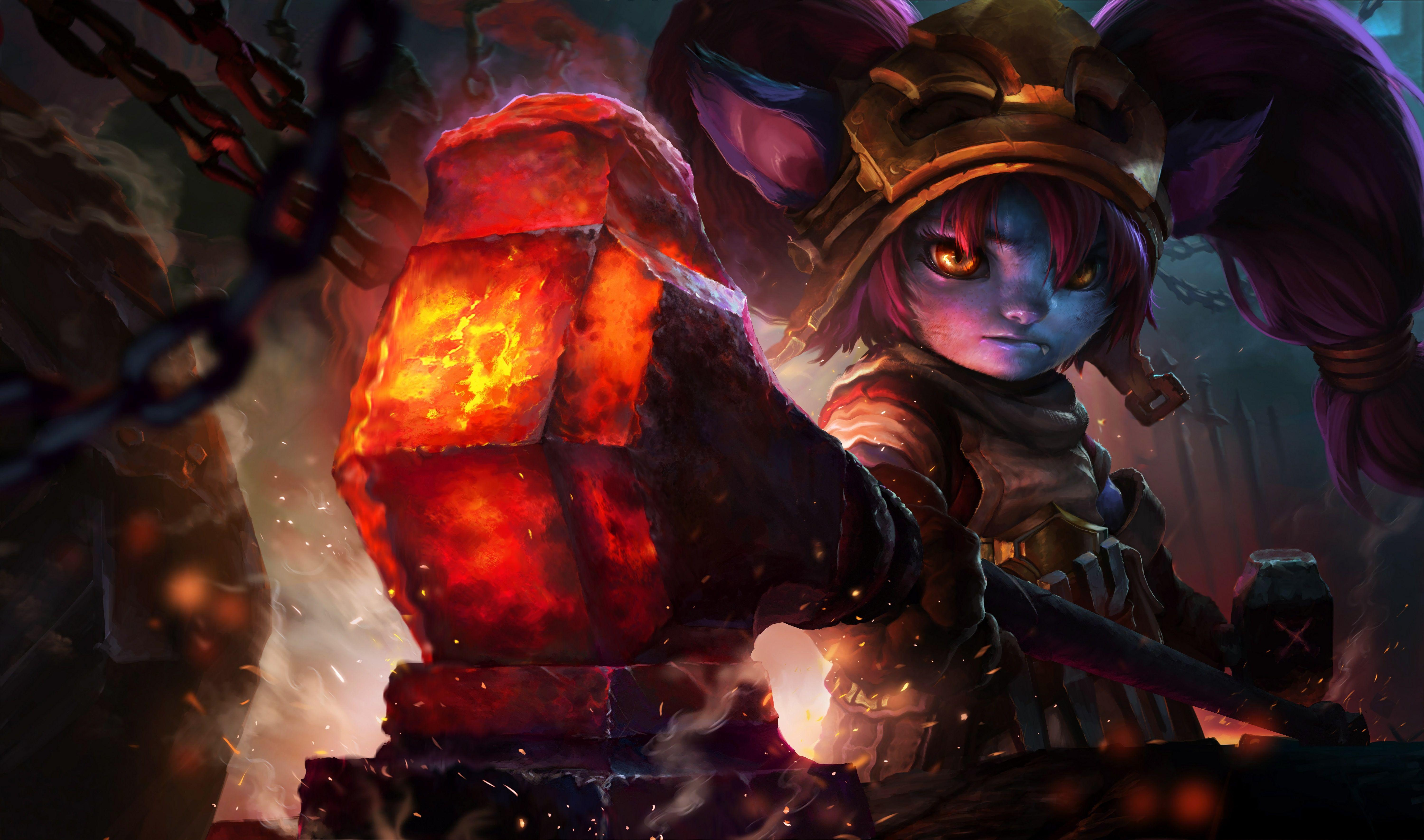 6000x3541 Blacksmith Poppy. Wallpaper & Fan Arts. League Of Legends