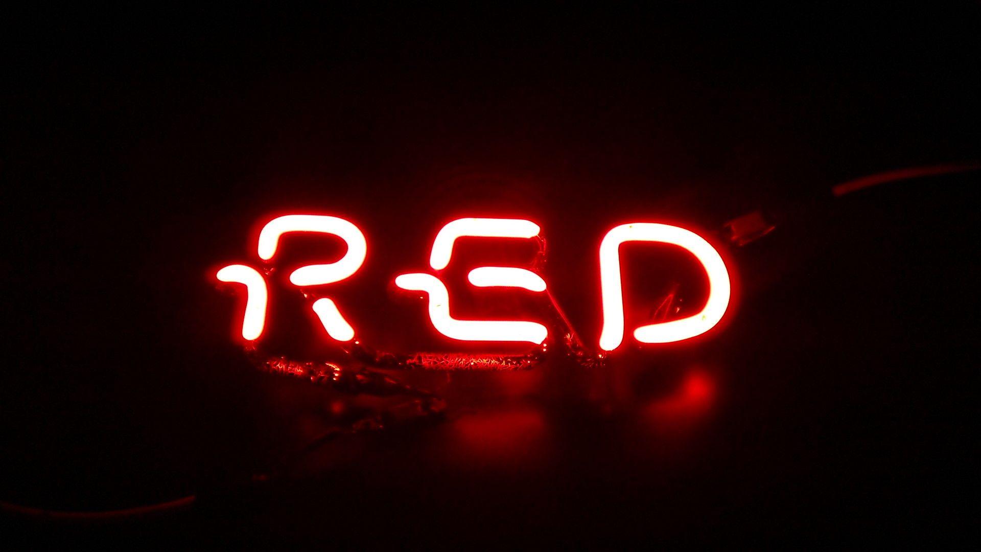 1920x1080 Neon Red Aesthetic Desktop Wallpaper