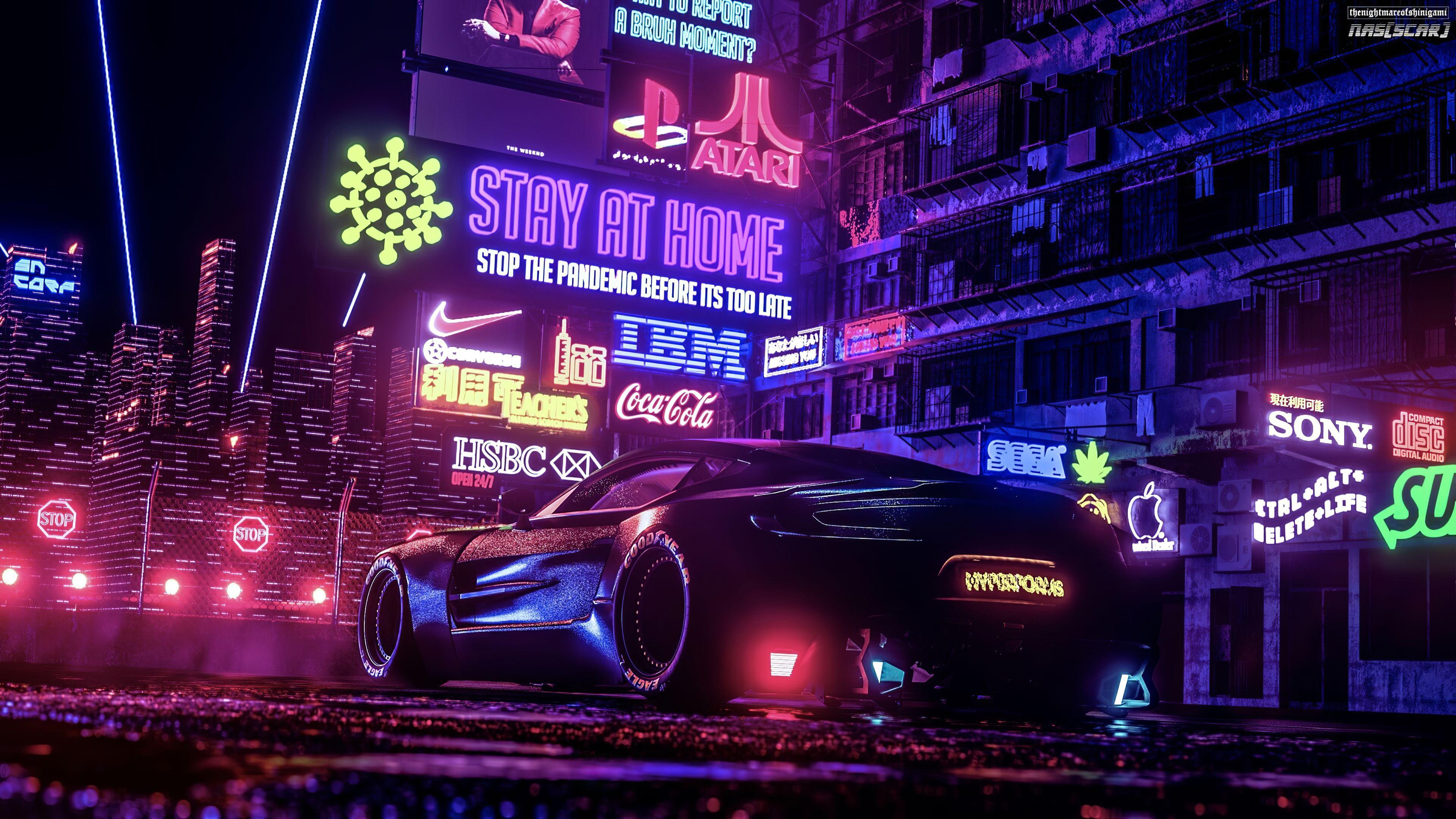 3840x2160 NASSCAR Racecar In Neo Cyberpunk Generation, HD Cars, 4k Wallpaper, Image, Background, Photo and Picture