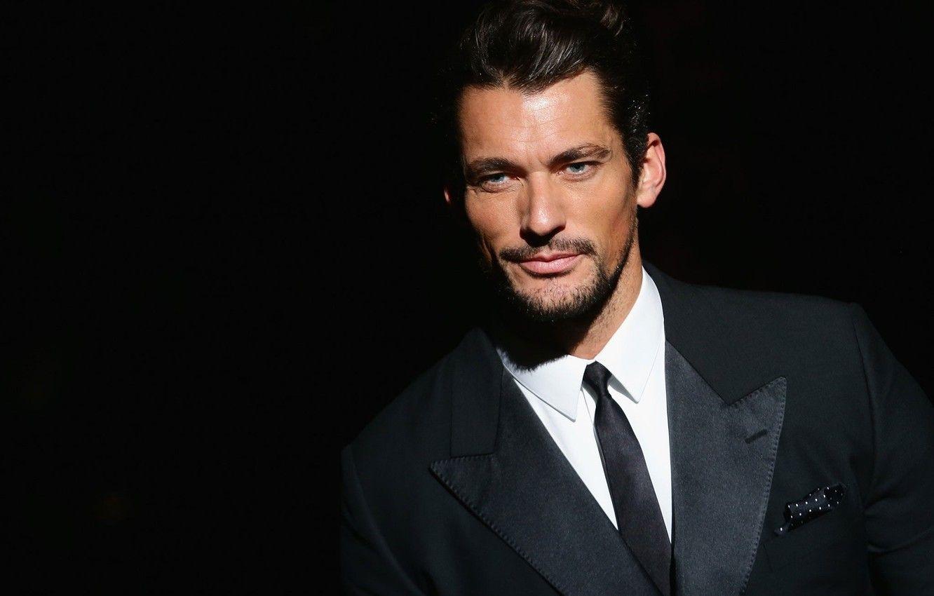 1332x850 Wallpaper male, black background, David Gandy image for desktop, section мужчины