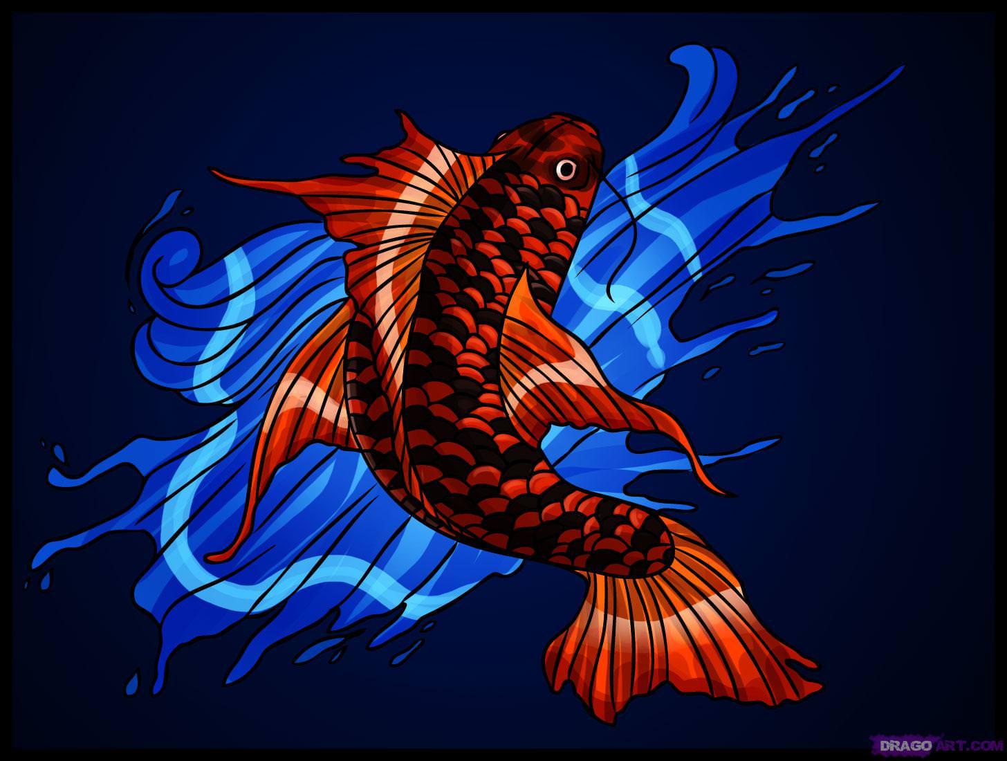 1456x1100 Koi Fish Tattoo, Step by Step, Tattoos, Pop Culture