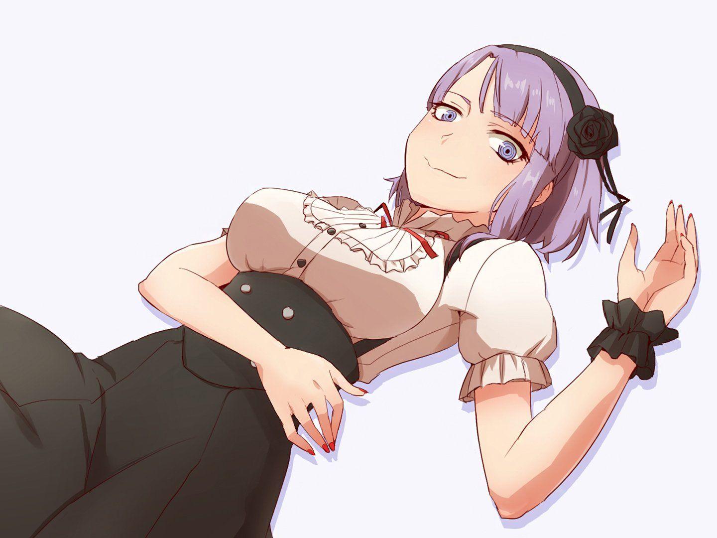 1440x1080 Dagashi Kashi Black Skirts Long Skirt Anime Girls Short Hair Blushing Low Angle Shidare Hotaru Looki Wallpaper:1440x1080