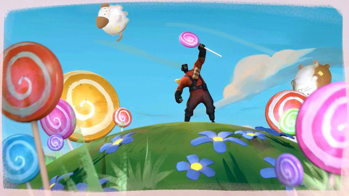 1191x670 TF2 Meet the Pyro 'Candyland' Wallpaper