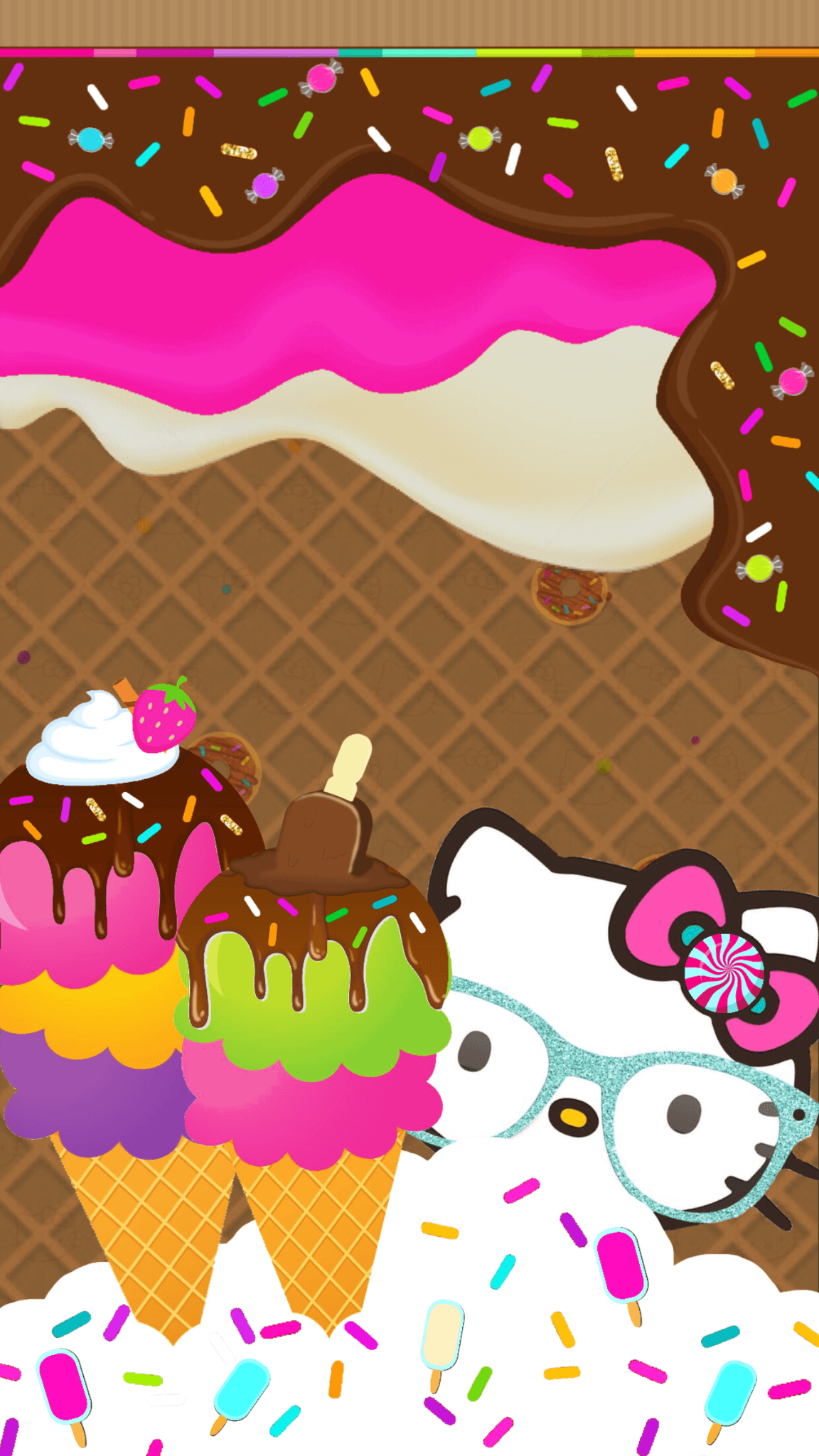 1152x2048 Dropbox Candyland. hello kitty. Candyland, Hello
