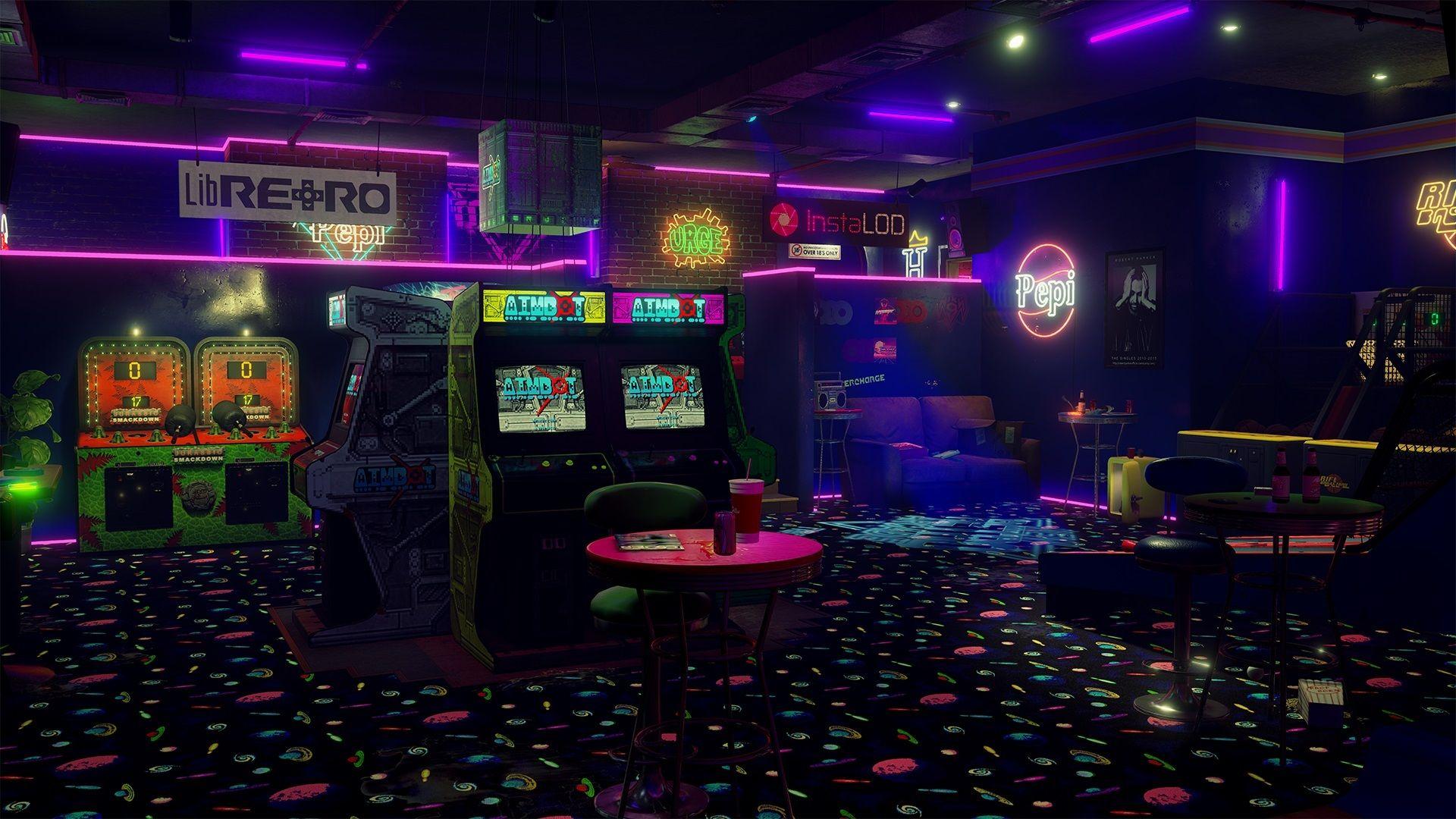 Neon Arcade Wallpapers - Top Free Neon Arcade Backgrounds - WallpaperAccess