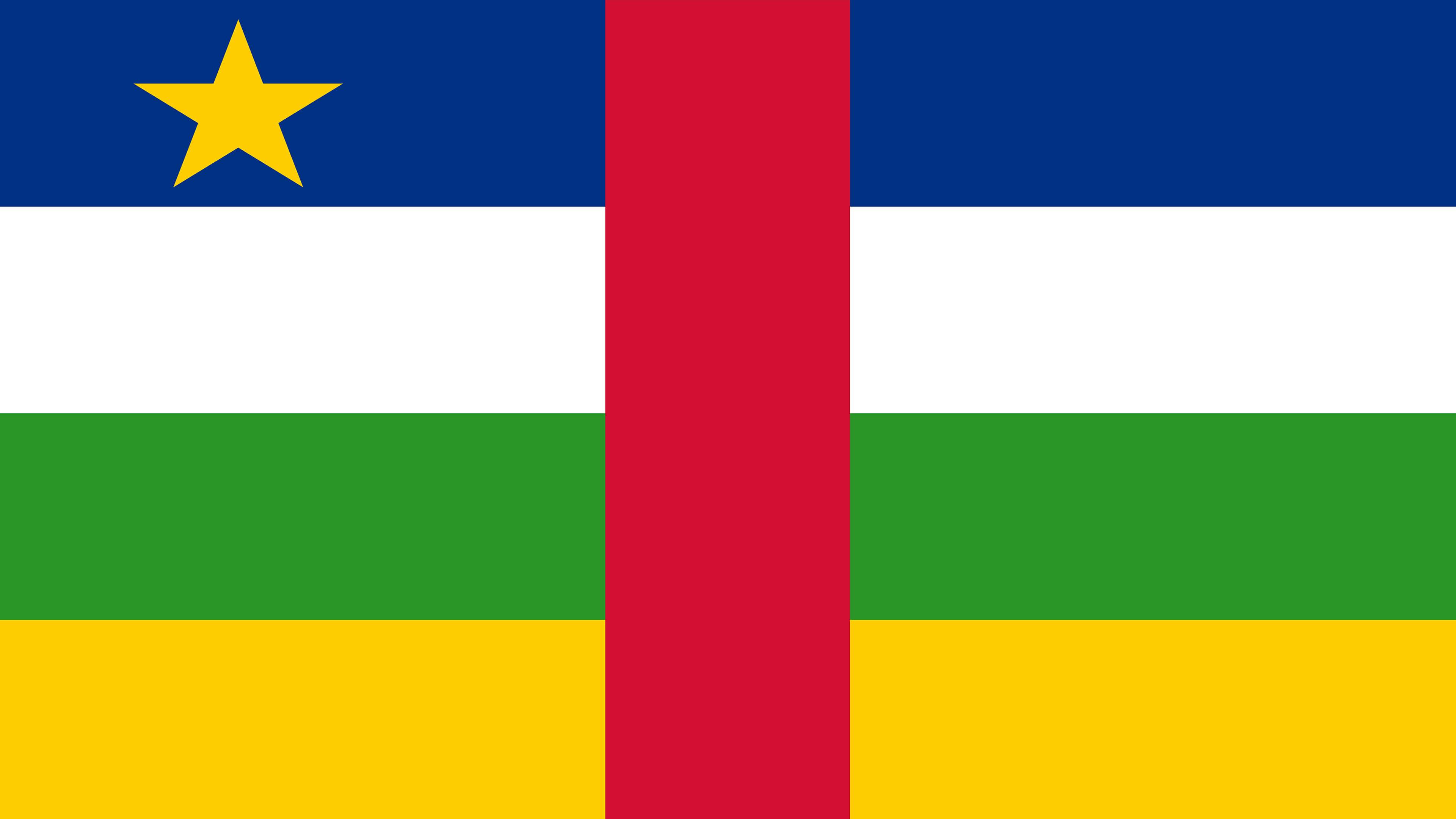 3840x2160 Central African Republic Flag Wallpaper