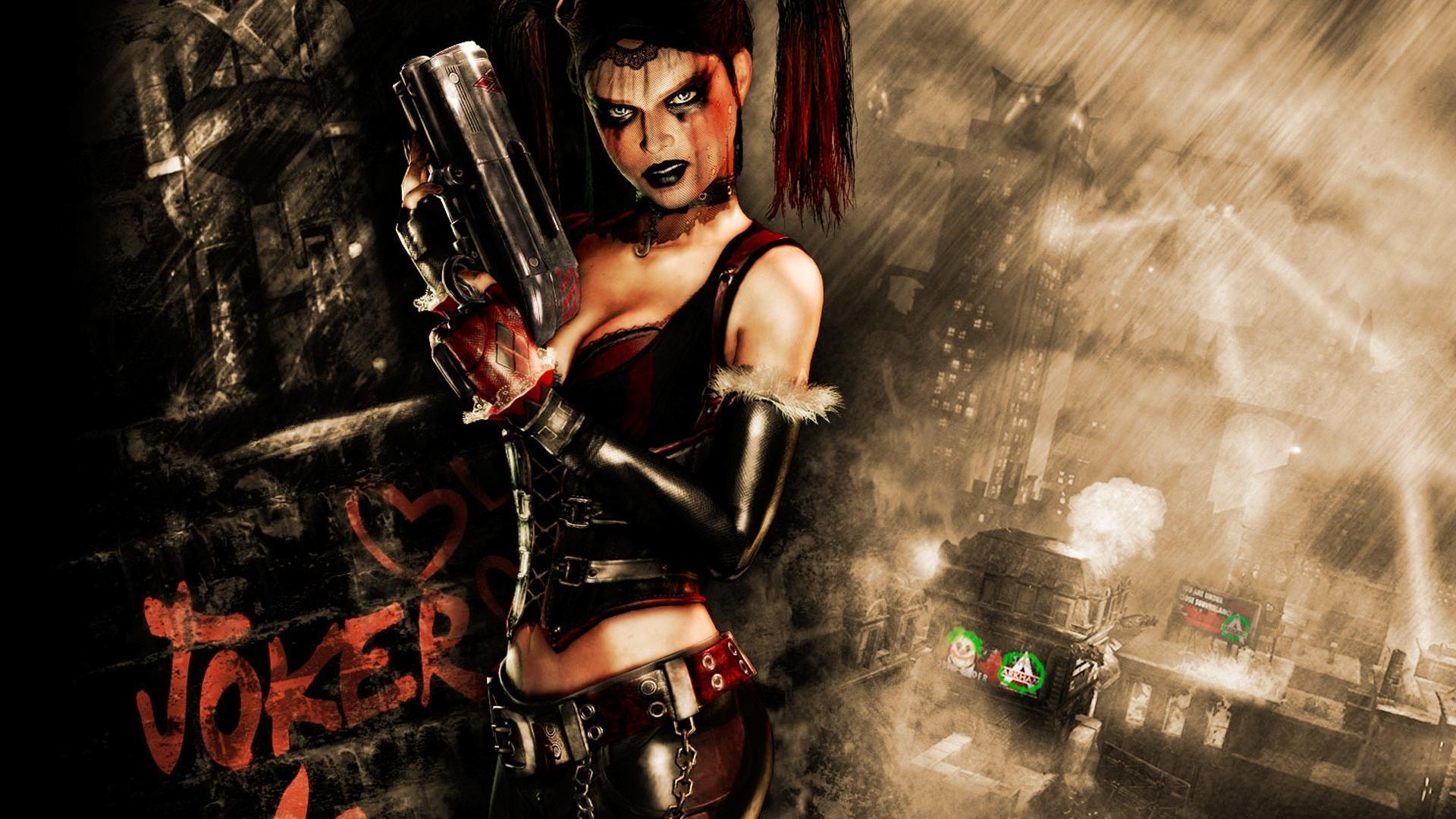 1920x1080 Harley Quinn Arkham City HD Wallpaper