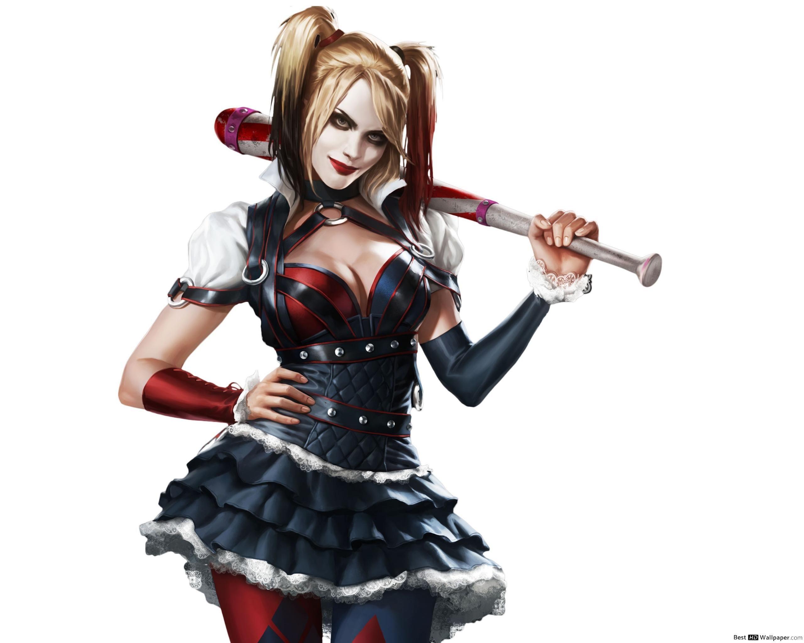2560x2048 Batman: Arkham Knight Quinn (digital art) HD wallpaper download