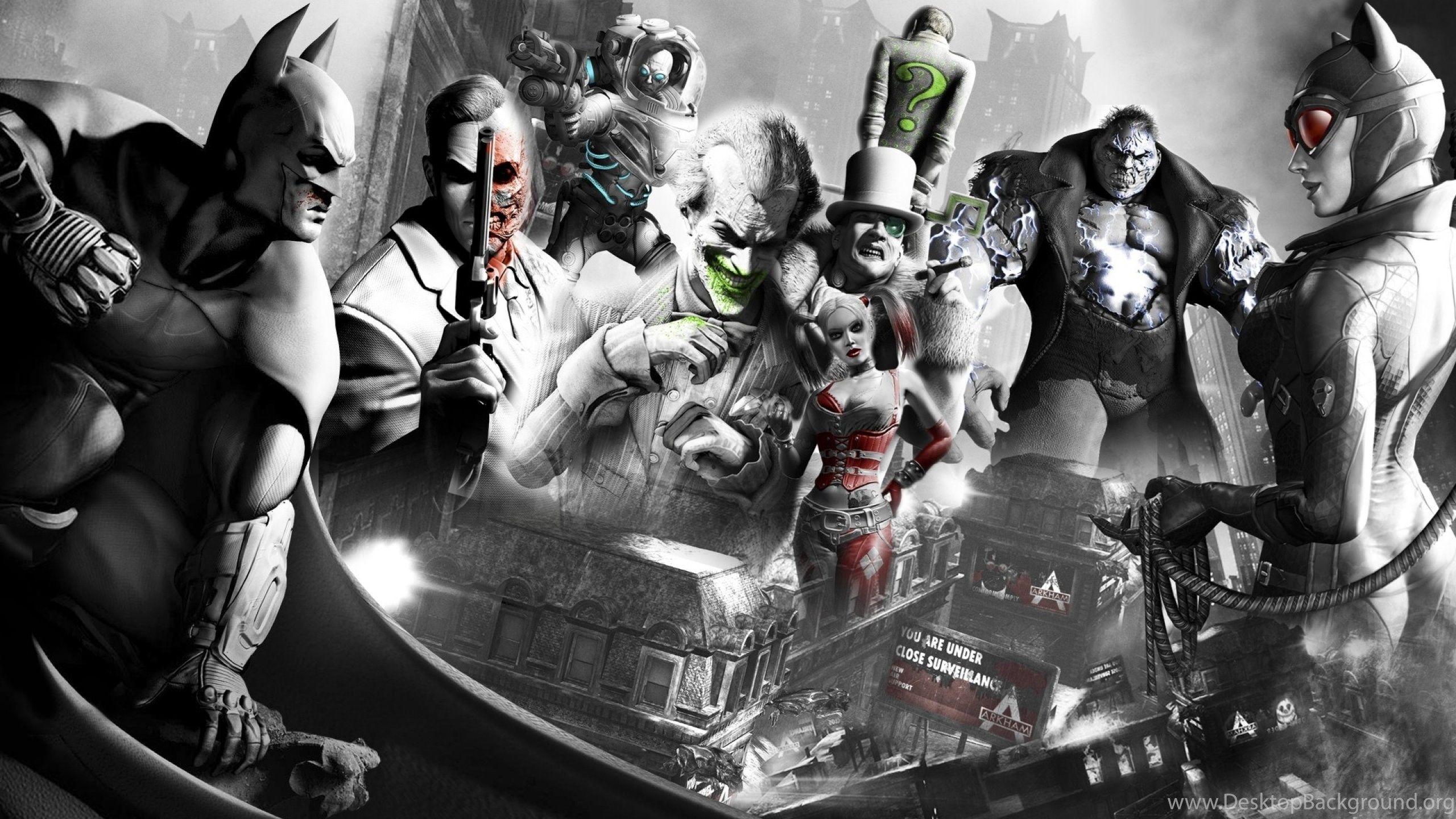 2560x1440 Wallpaper Joker Harley Quinn Batman Arkham City Video Games The. Desktop Background