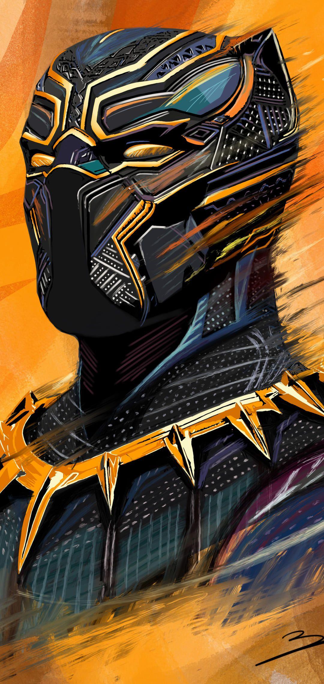 1080x2280 Black Panther Wallpaper -k Background Download
