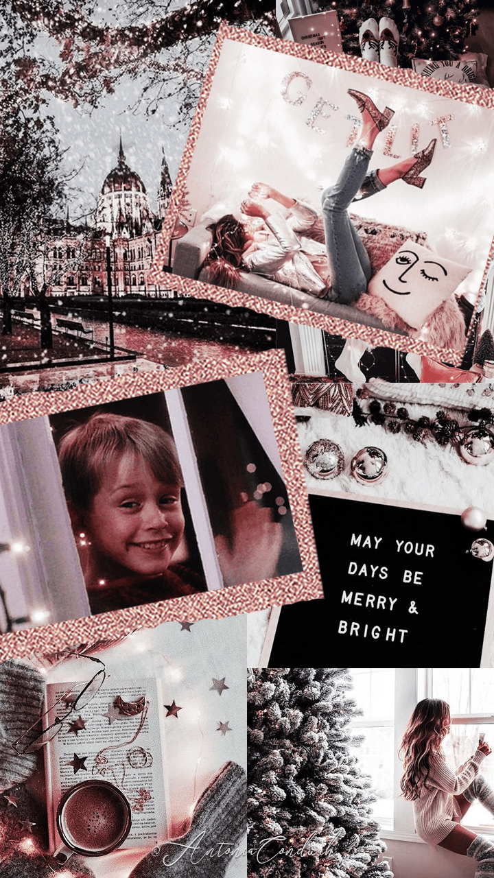 720x1280 Christmas Wallpaper Collage Aesthetic