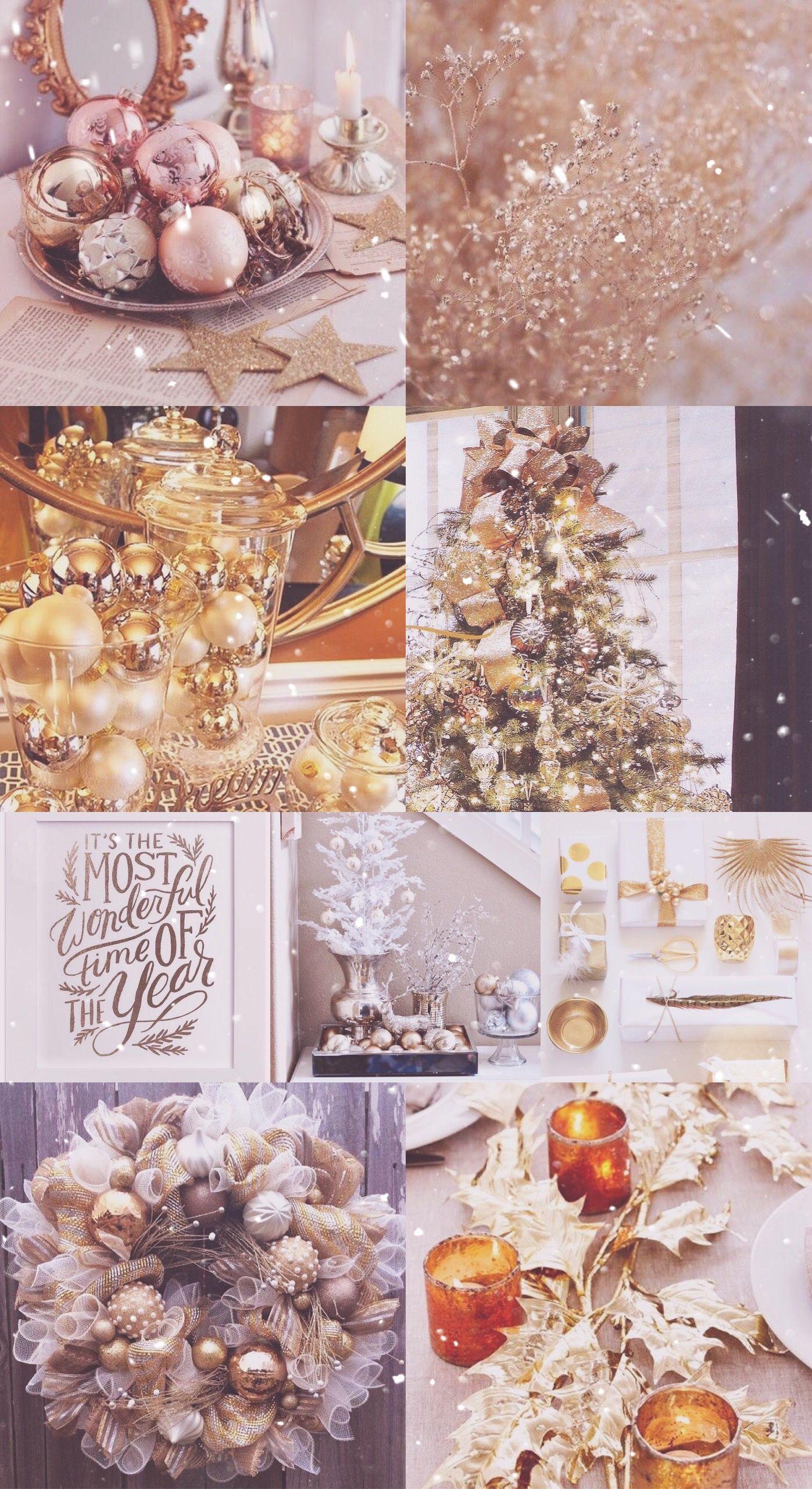 1397x2560 Aesthetic Christmas Wallpaper Collage Laptop