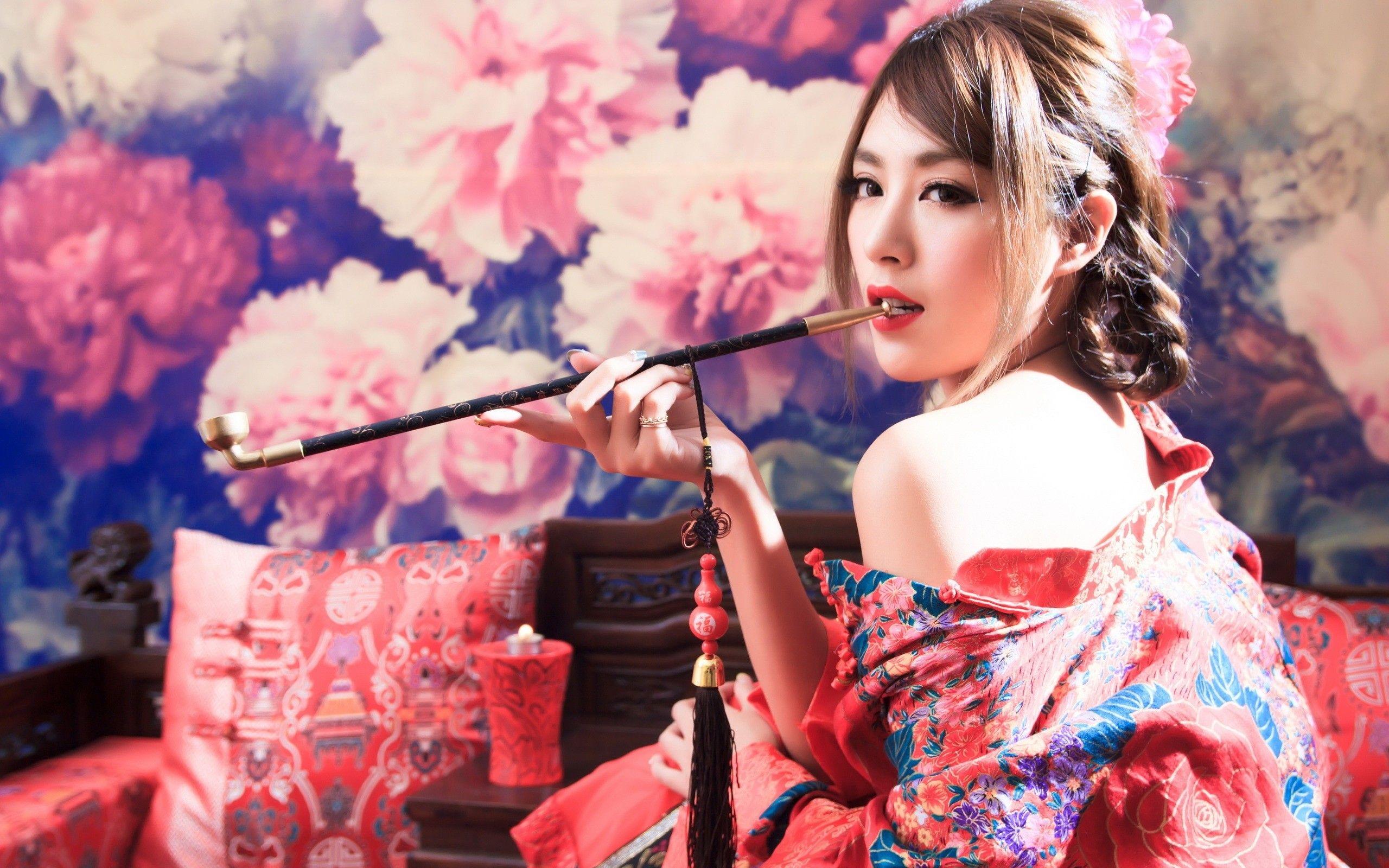 2560x1600 Image For Weed Smoke Girl Wallpaper Free Download HD Women Smoking Pipe Wallpaper & Background Download