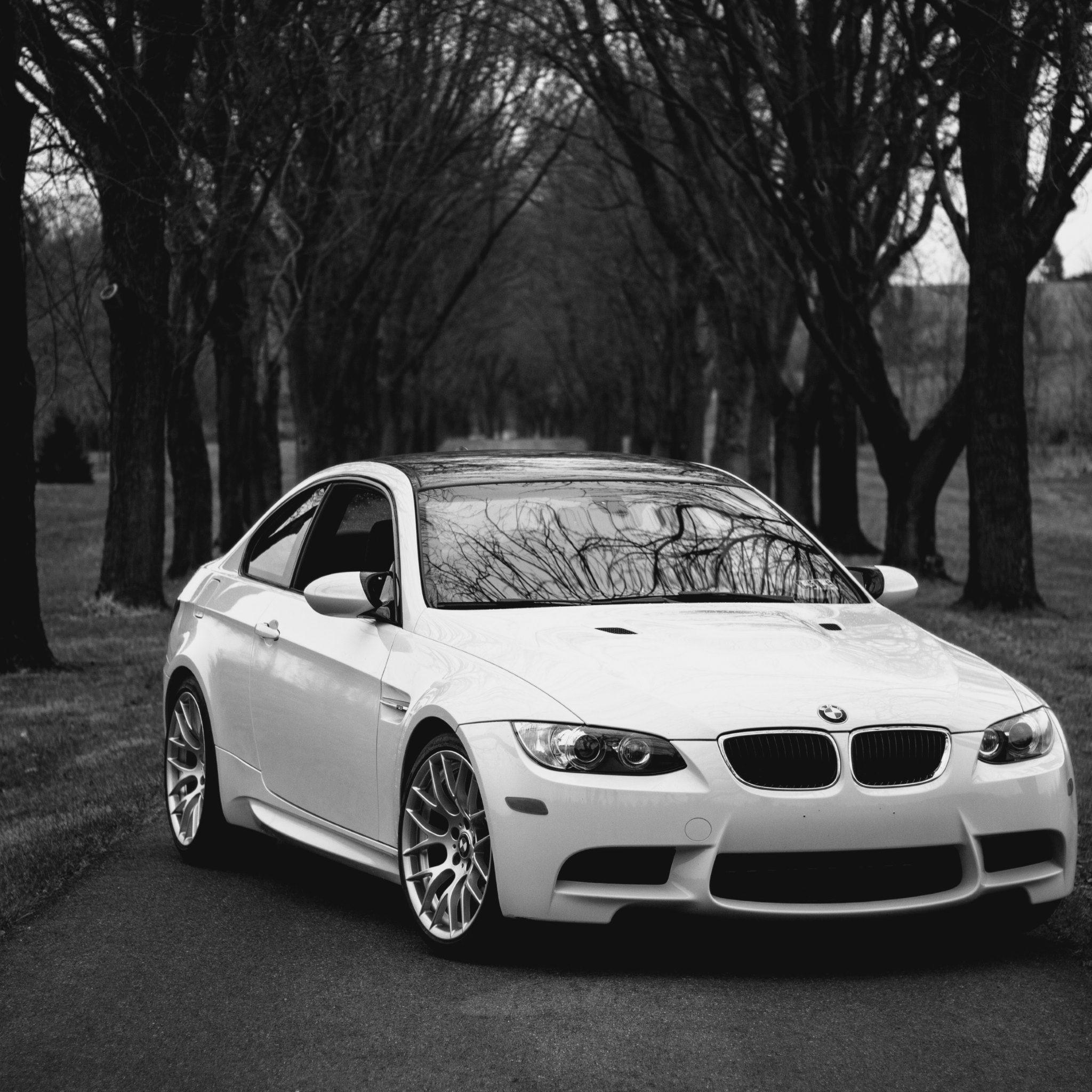 2048x2048 BMW M3 in Black and White Wallpaper. HD Wallpaper. Bmw, Bmw m3 black, Bmw m3