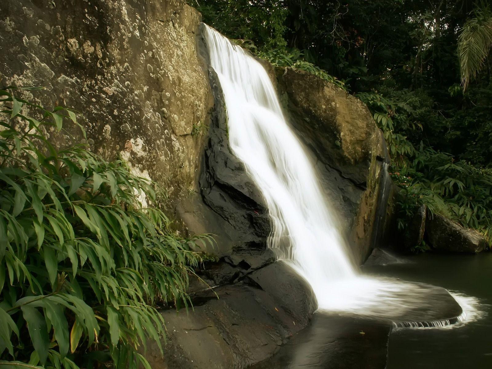 1600x1200 Jungle Waterfall Wallpaper Landscape Nature Wallpaper in jpg format for free download
