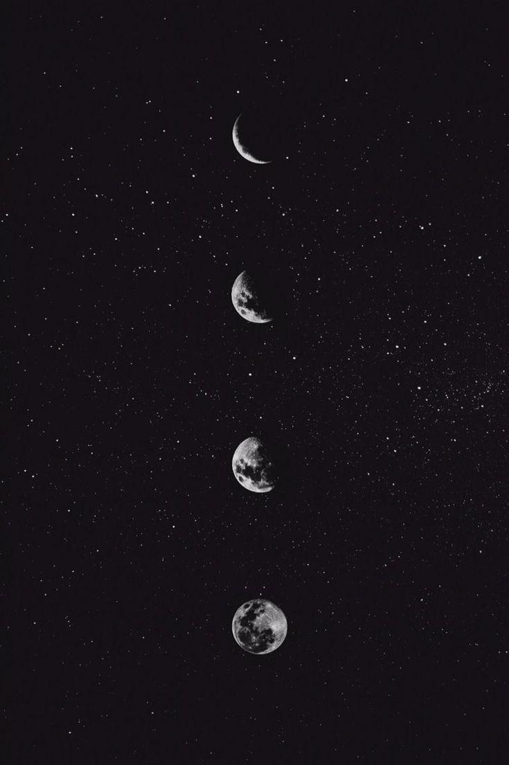 735x1105 Esthétique Lune Fond d'écran Image libres #aesthetic #moon # wallpaper #solar. 2020. Moon and stars wallpaper, Black aesthetic wallpaper, Star wallpaper