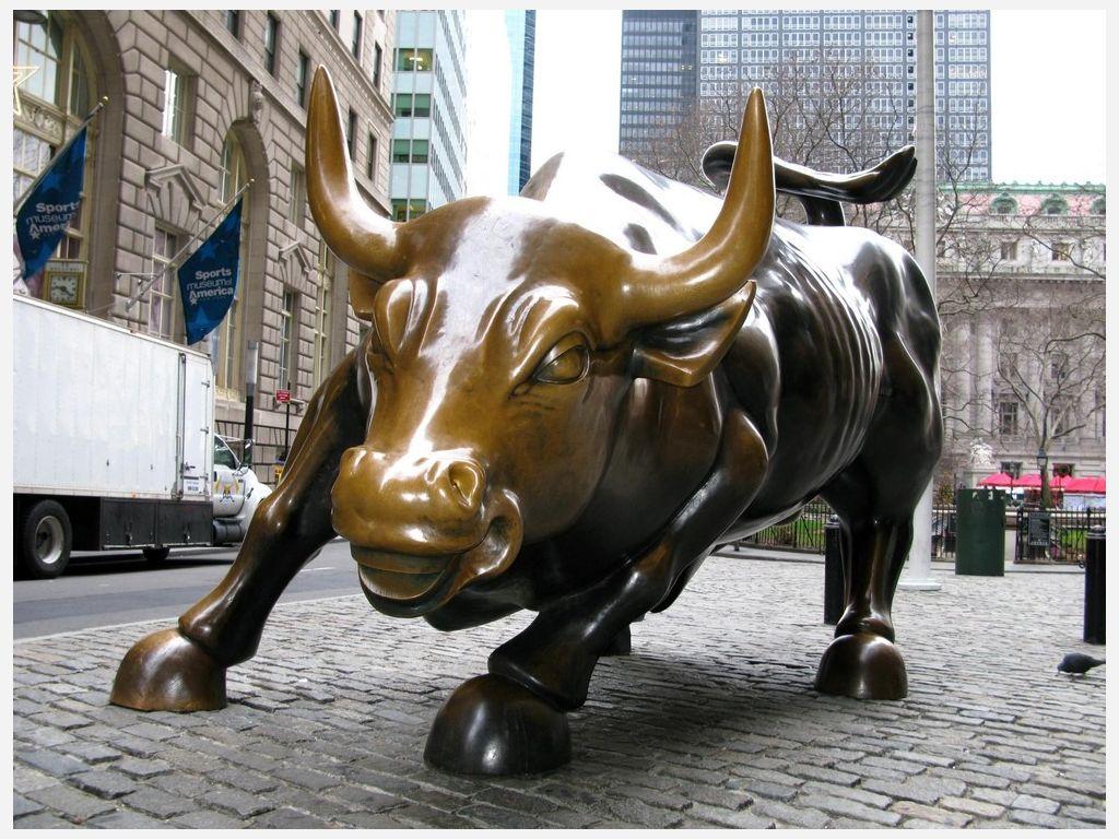 1024x768 Wall Street Bull Wallpaper