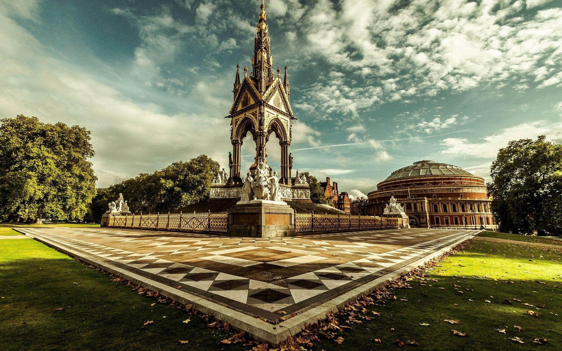 1920x1200 Download wallpaper Albert Memorial, park, Kensington Gardens, summer, London, UK for desktop with resolution 1920x1200. High Quality HD picture wallpaper