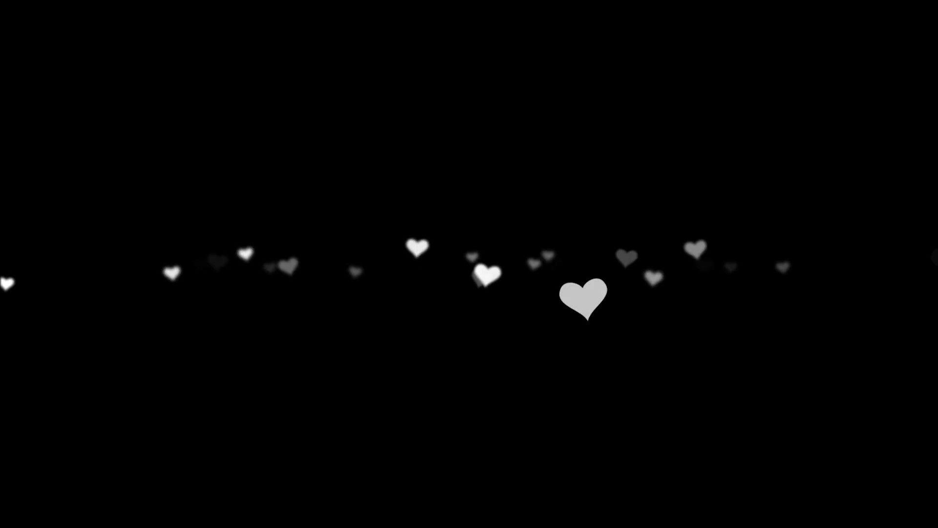 1920x1080 Black and White Hearts Background