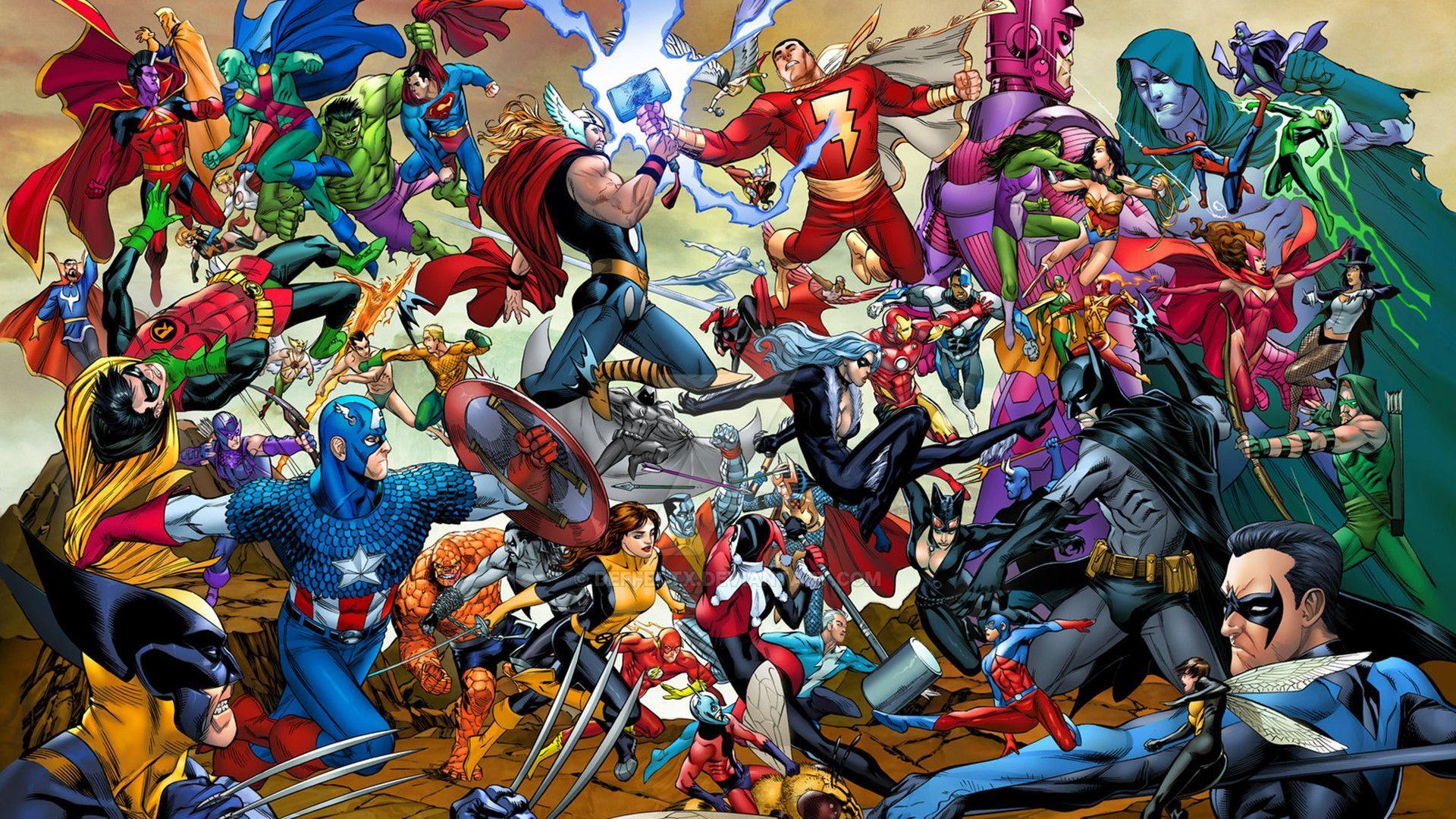1920x1080 4k Marvel Characters Wallpaper