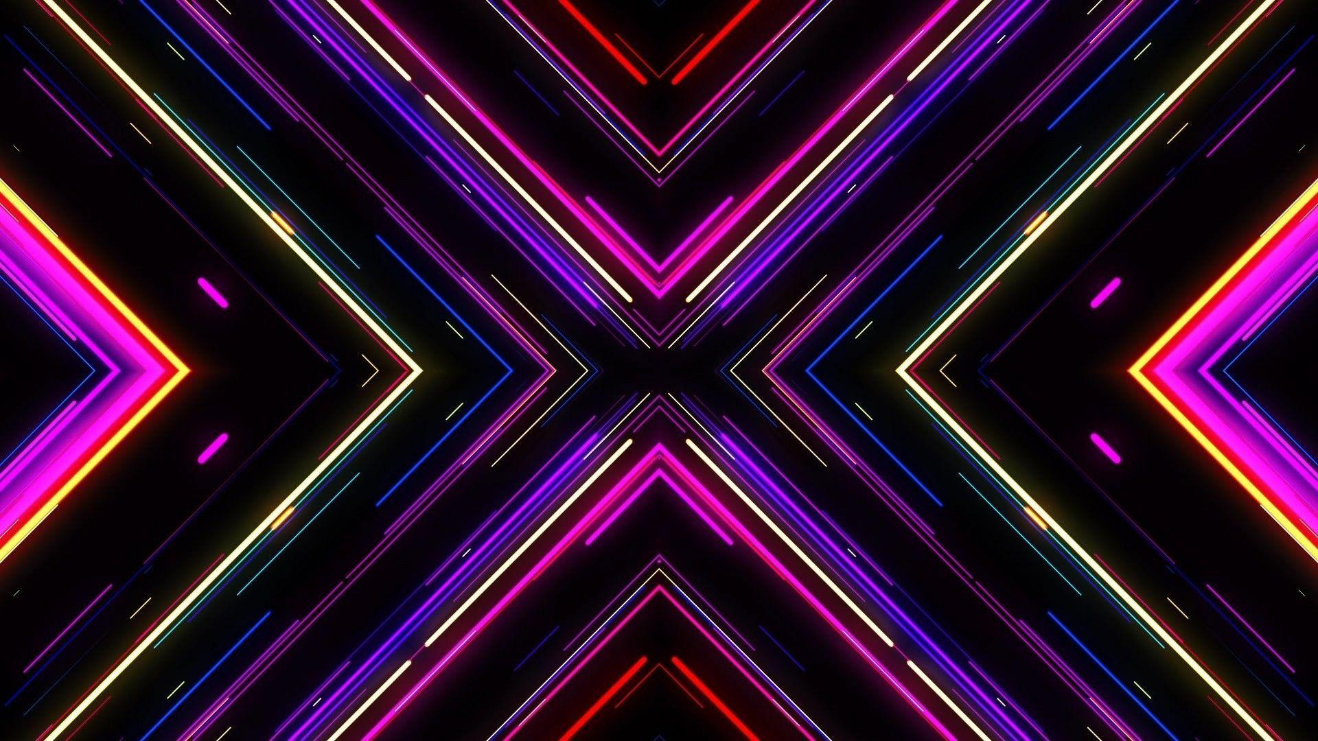 1920x1080 Motion Graphic Background VJ Neon Lights Tunnel Footage Colorful Laser Fly Through Animation. Neon background, Light tunnel, Wallpaper iphone neon