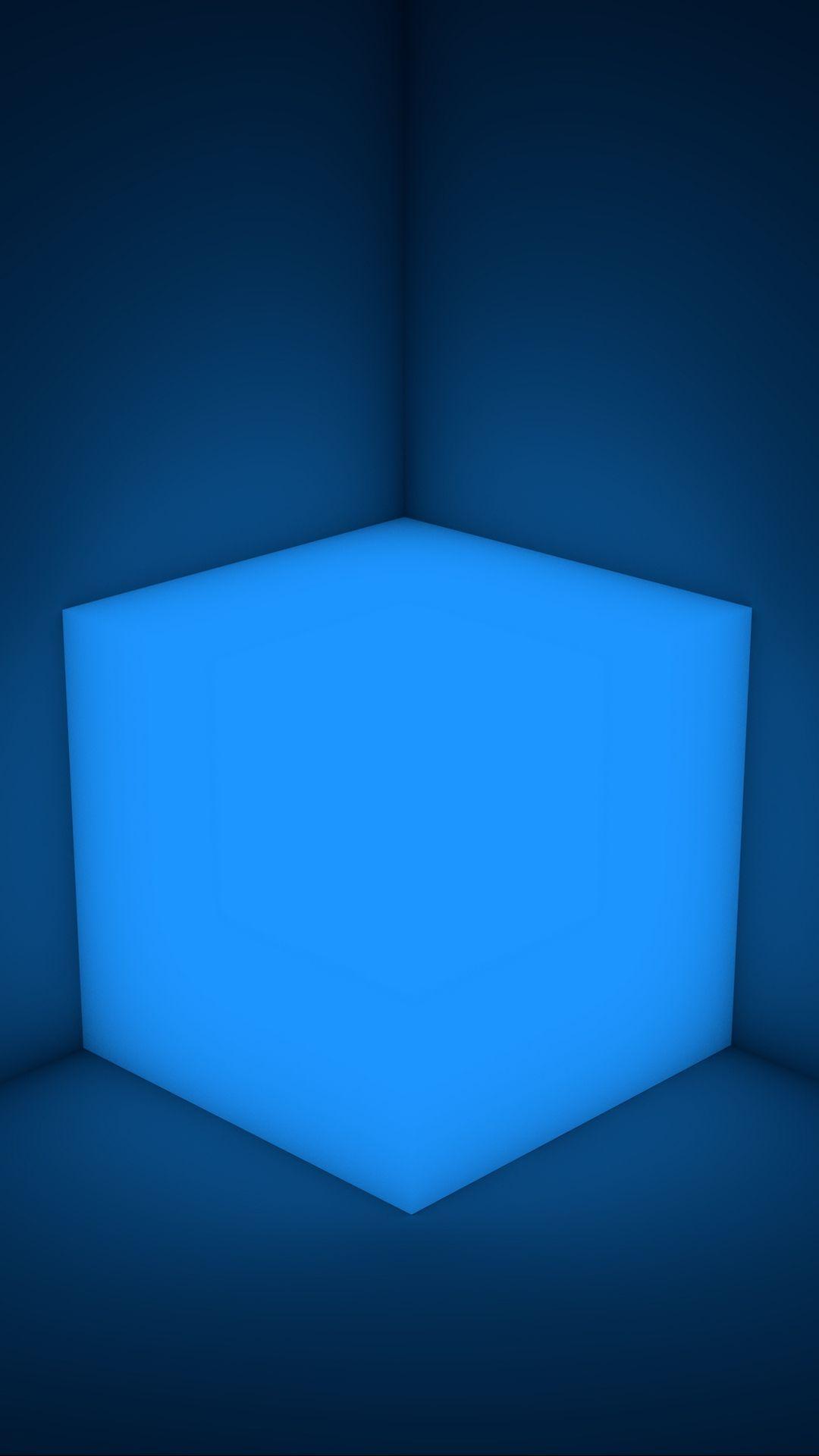 1080x1920 3D Cube Neon Shape HD Wallpaper
