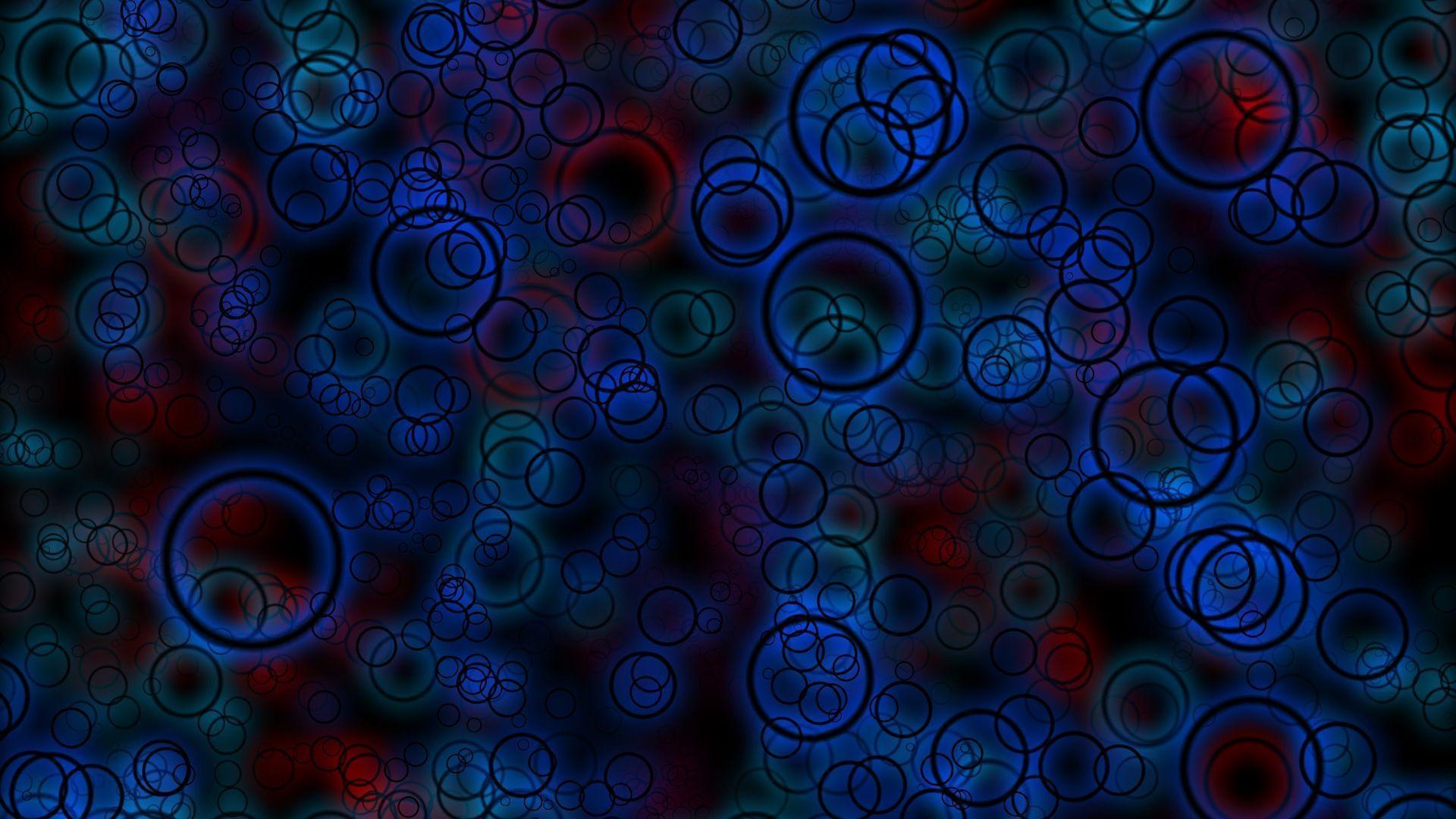 1920x1080 Download Wallpaper 1920x1080 Circles, Blue, Neon, Light, Shape