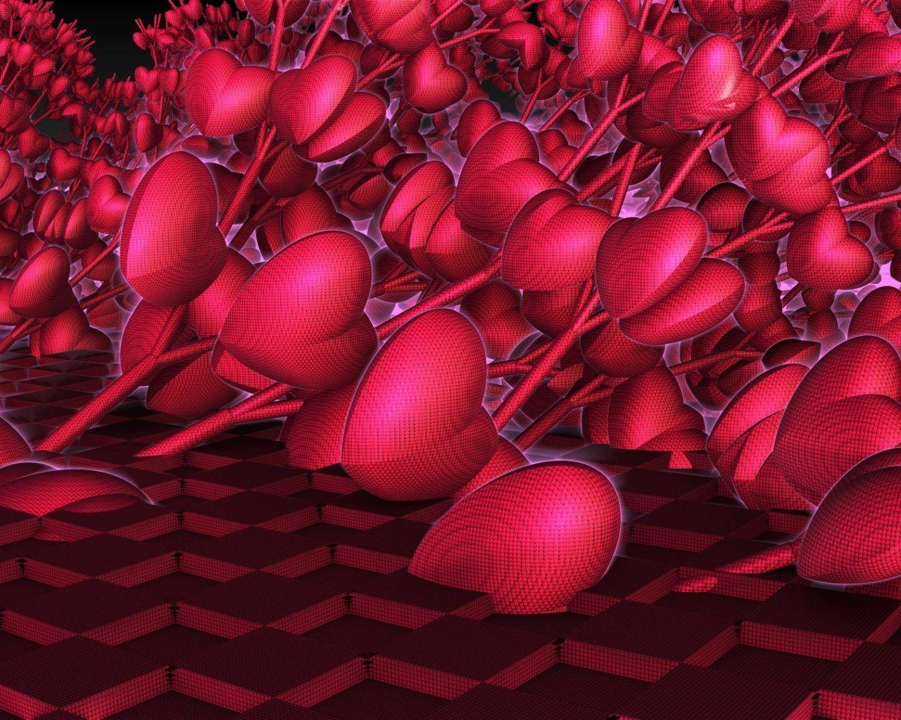 1280x1024 Red Hearts Abstract Geometry Picture HD Wallpaper High Resolution 1920x1080 :