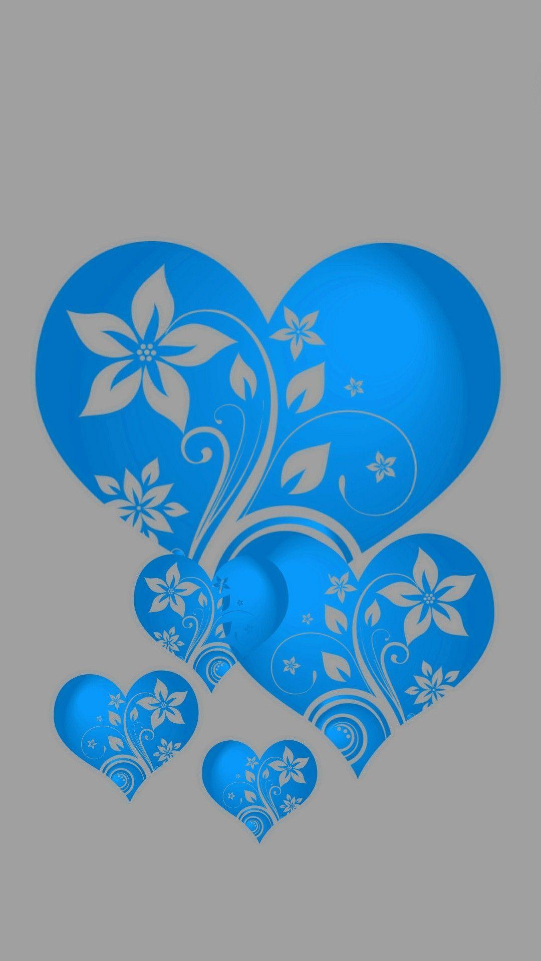 1080x1920 Blue & silver heart. Heart wallpaper, Love wallpaper, iPhone wallpaper
