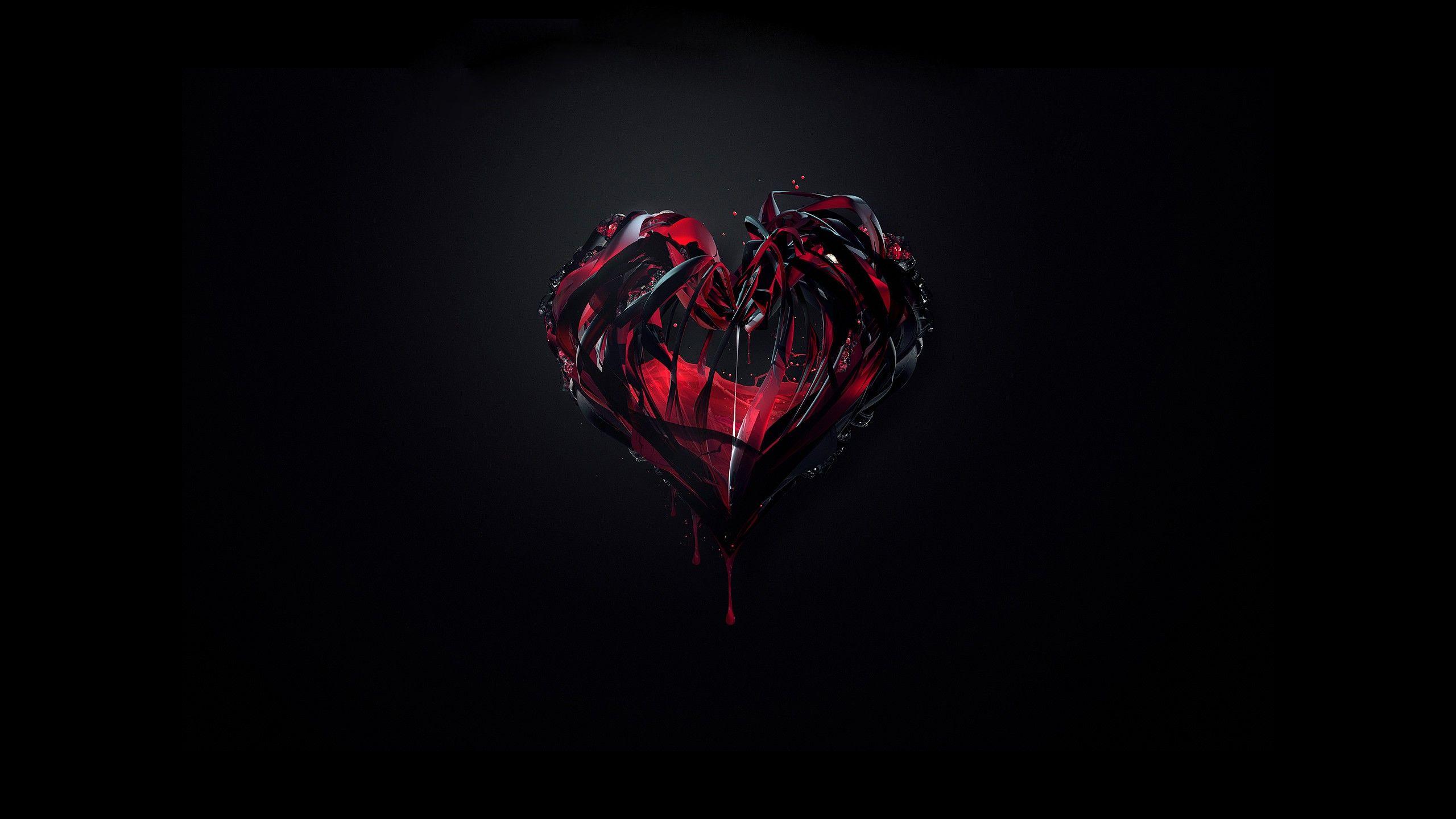 2560x1440 3D Heart Abstract Shape, HD 3D, 4k Wallpaper, Image, Background, Photo and Picture