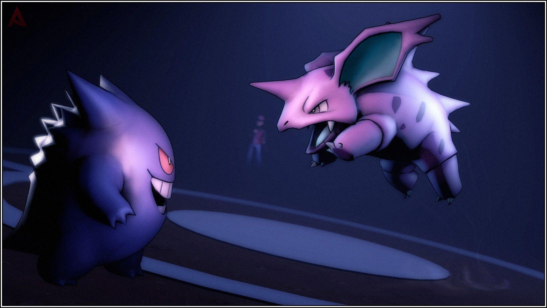1920x1080 Gengar, Nidorino, Red (Pokemon), Pokémon Wallpaper HD / Desktop and Mobile Background